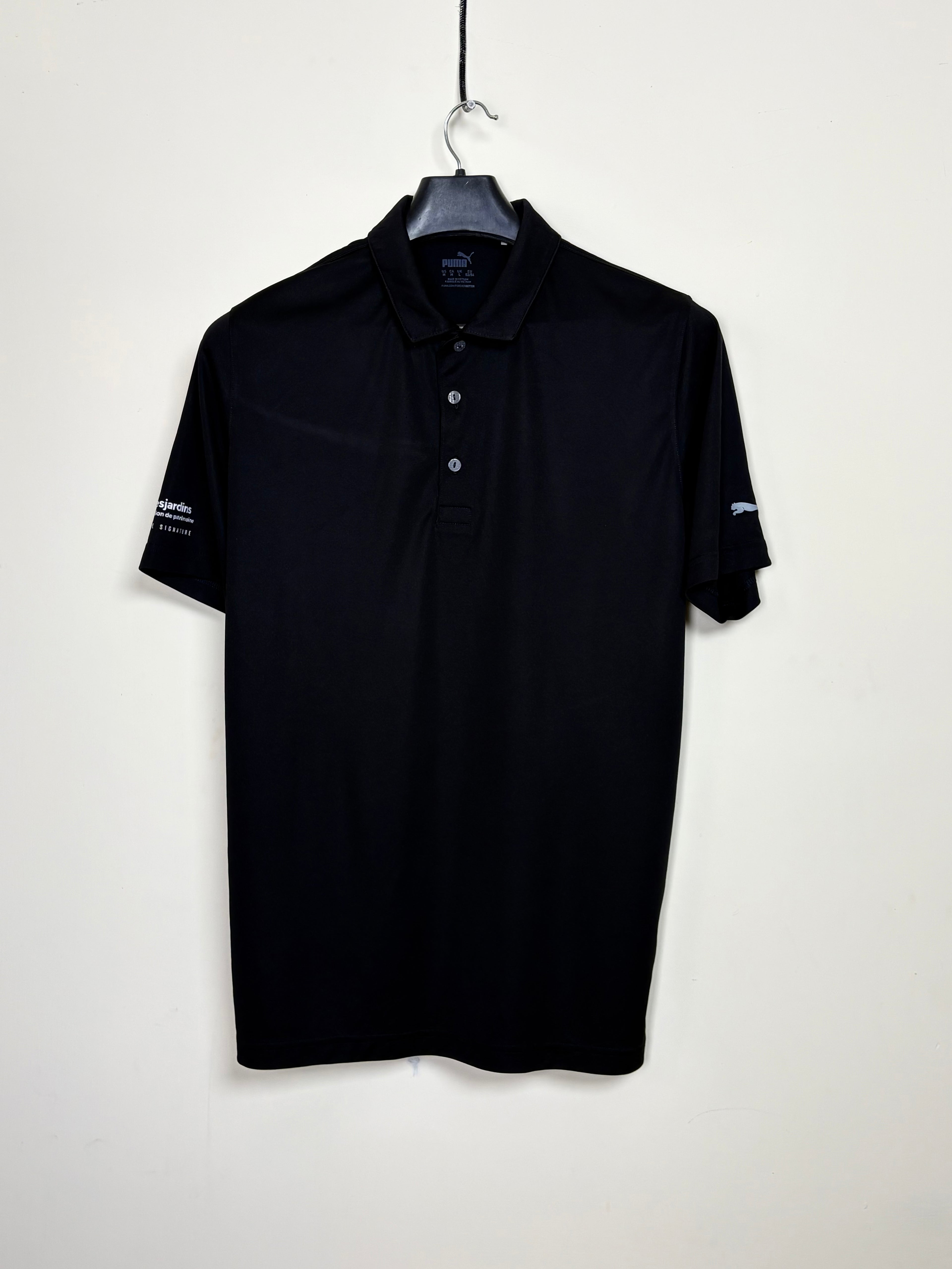 PUMA Essentials Men's Small Logo Pique Polo - Black