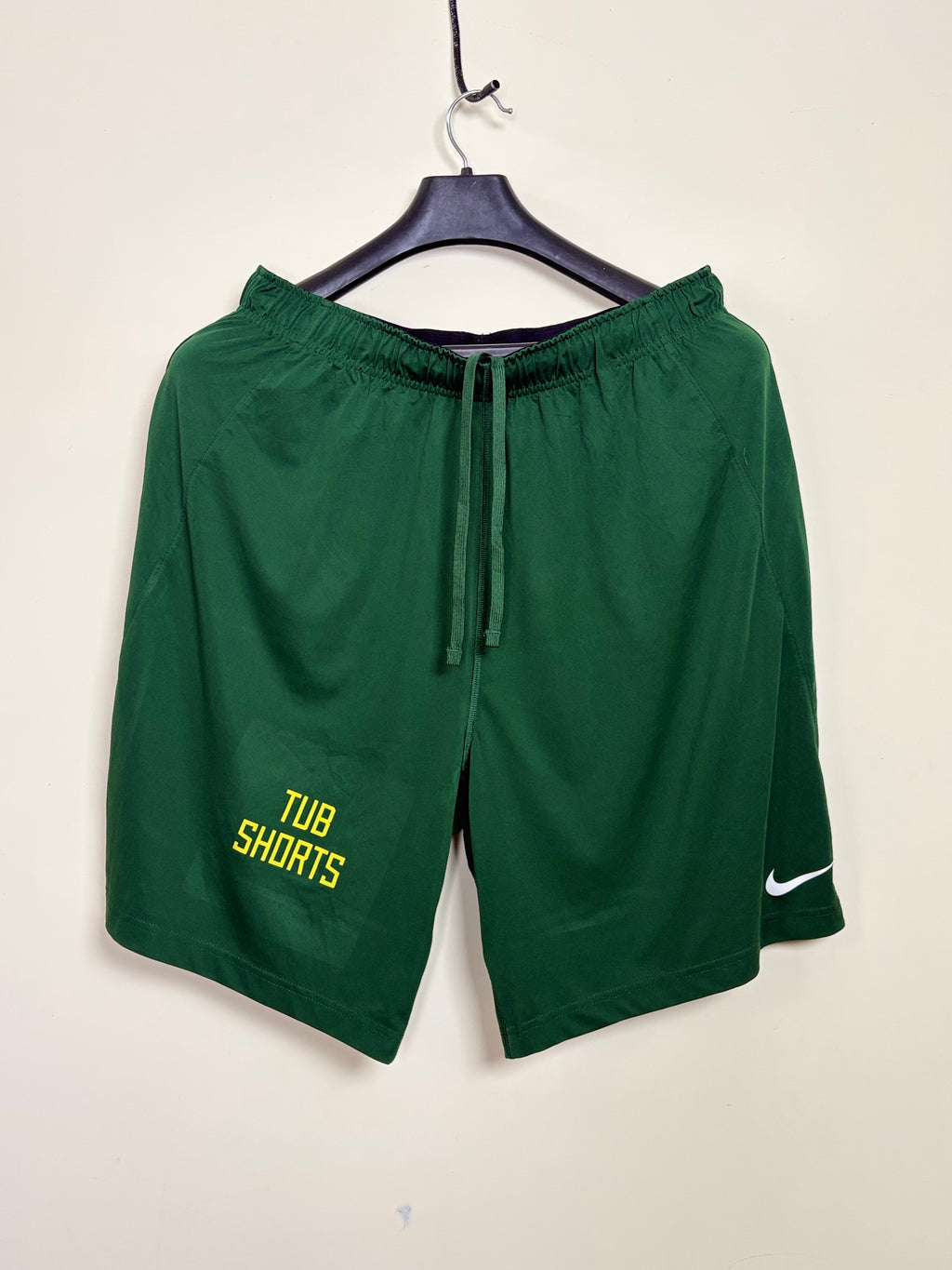 Nike Performance Athletic Training Shorts - Forest Green with "TUB SHORTS" Graphic