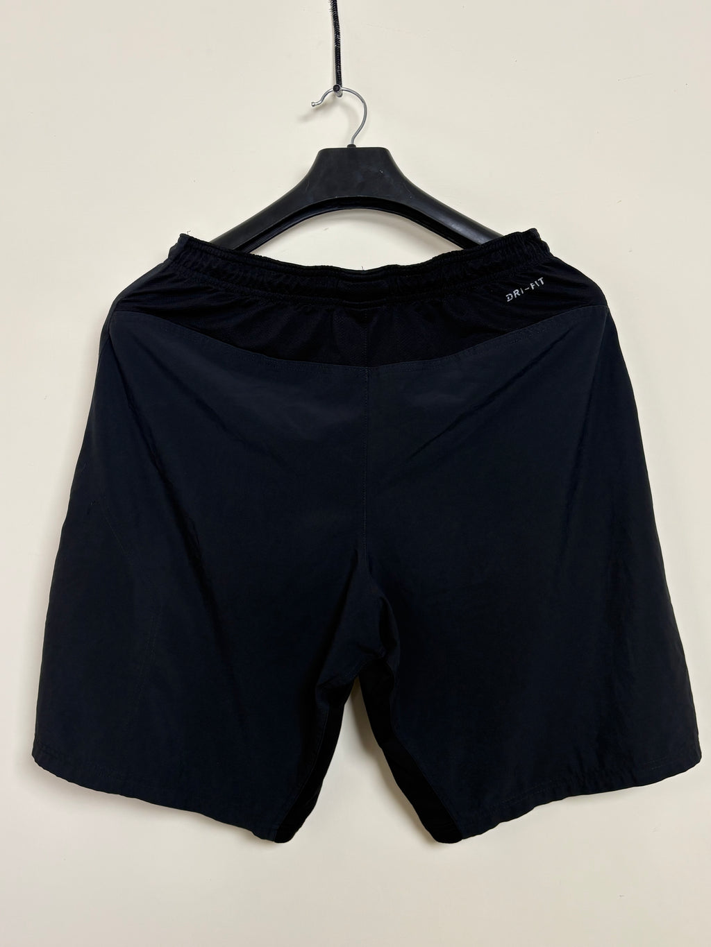 Nike Dri-FIT Performance Running Shorts - Black with Zippered Pocket and Reflective Swoosh