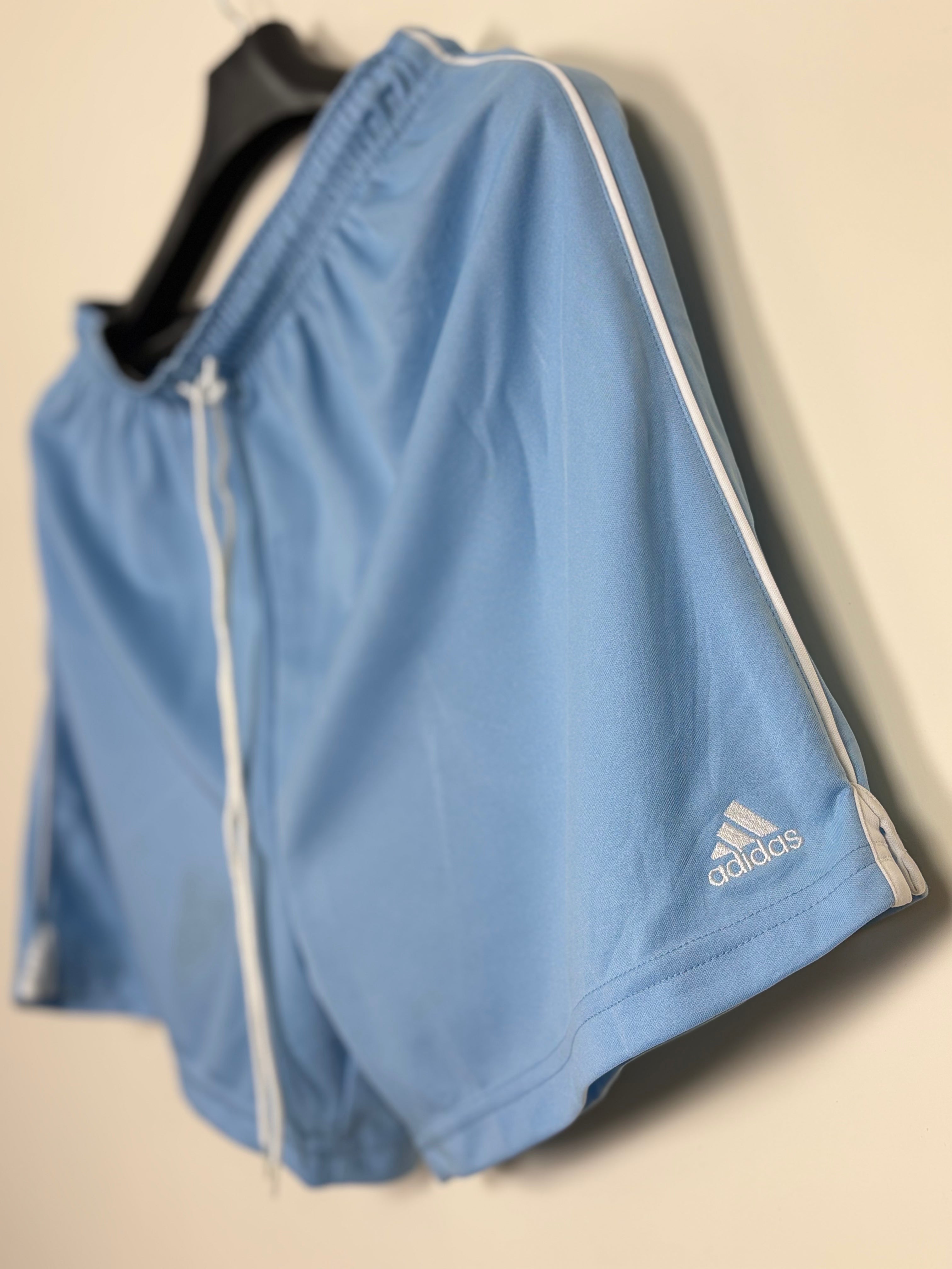 Adidas 3-Stripe Athletic Shorts (Light Blue)