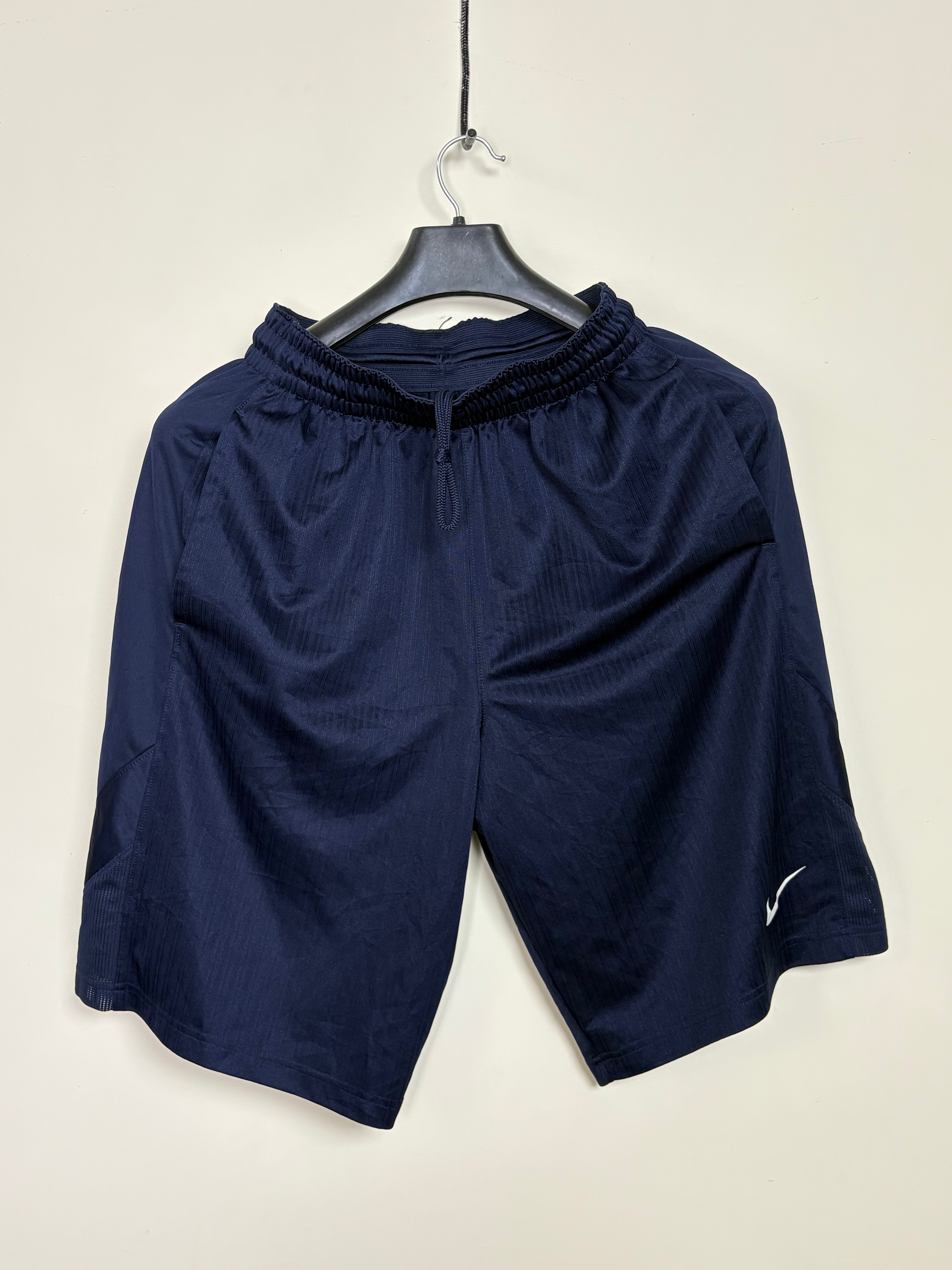 Nike Dri-FIT Performance Training Shorts - Navy Blue with Embroidered Swoosh