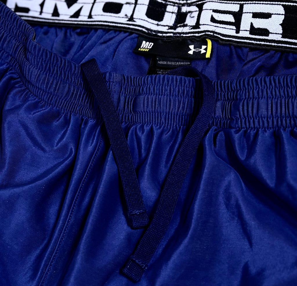 Under Armour Men's Tactical Training Shorts - Navy Blue with Vertical Wordmark Logo