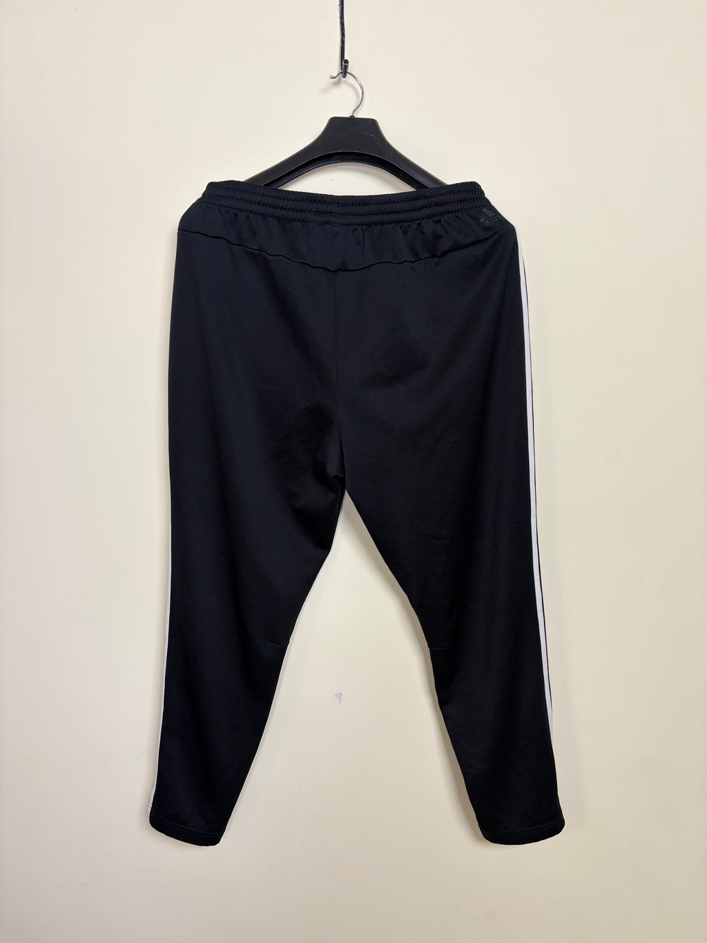 Adidas Essentials Men's Tapered Track Pants - Black with Iconic White 3-Stripe Detail