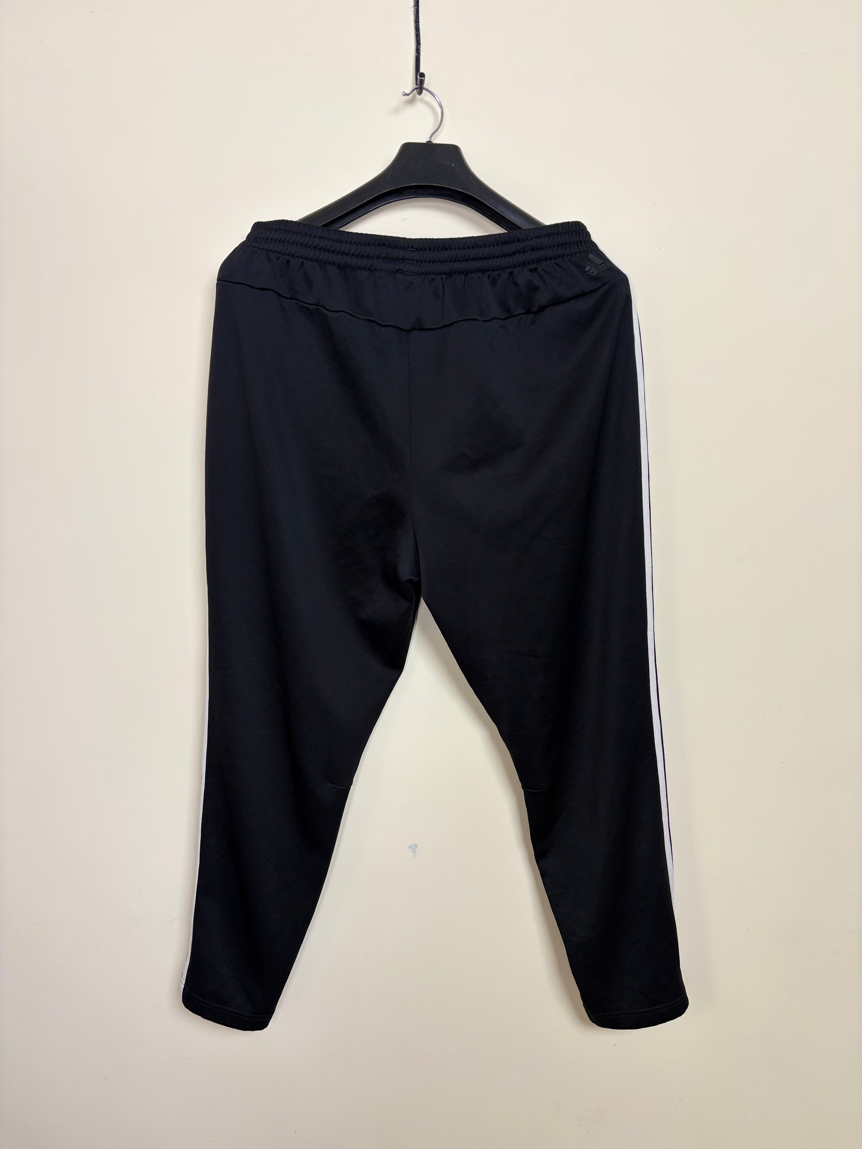 Adidas Essentials Men's Tapered Track Pants - Black with Iconic White 3-Stripe Detail