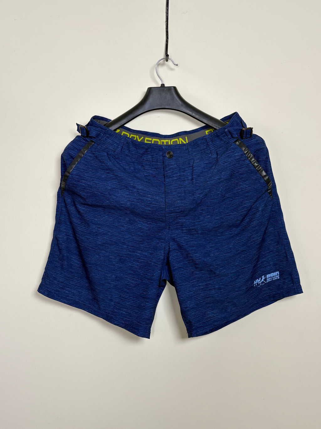 Point Zero Men's Hybrid Training Shorts - Royal Blue Heather with Quick-Dry Fabric