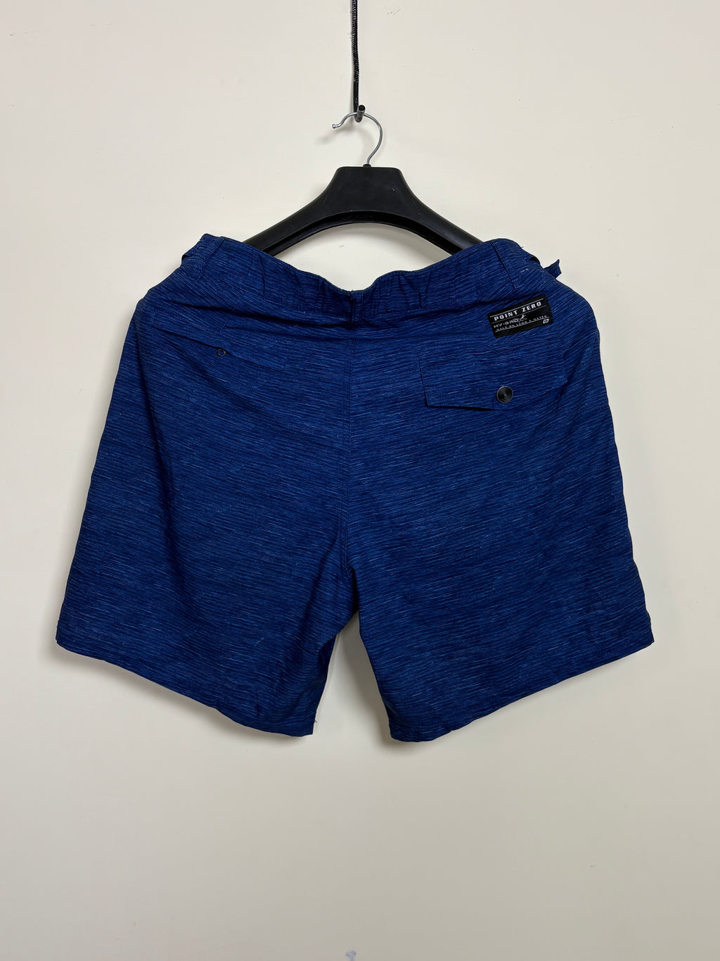 Point Zero Men's Hybrid Training Shorts - Royal Blue Heather with Quick-Dry Fabric