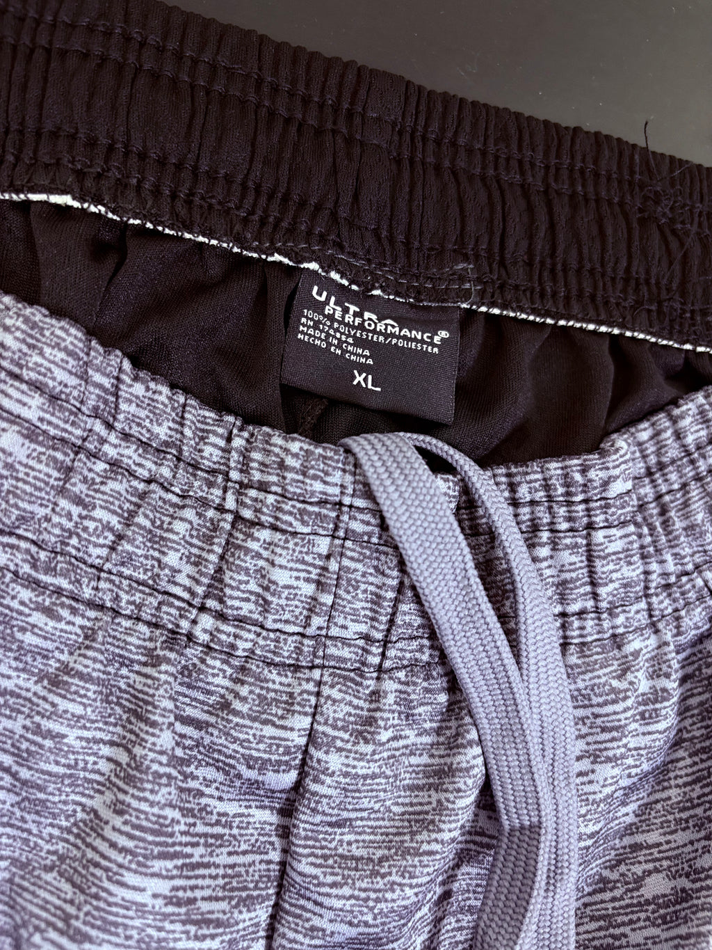 Ultra Performance Men's Heathered Training Shorts - Light Gray XL with Drawstring Waist  Average Final Value (Price)