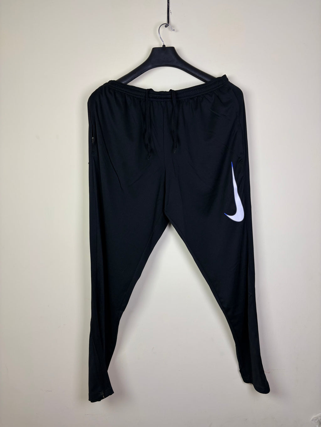 Nike Dri-FIT Men's Tapered Training Pants - Black with Reflective Swoosh & Mesh Ventilation
