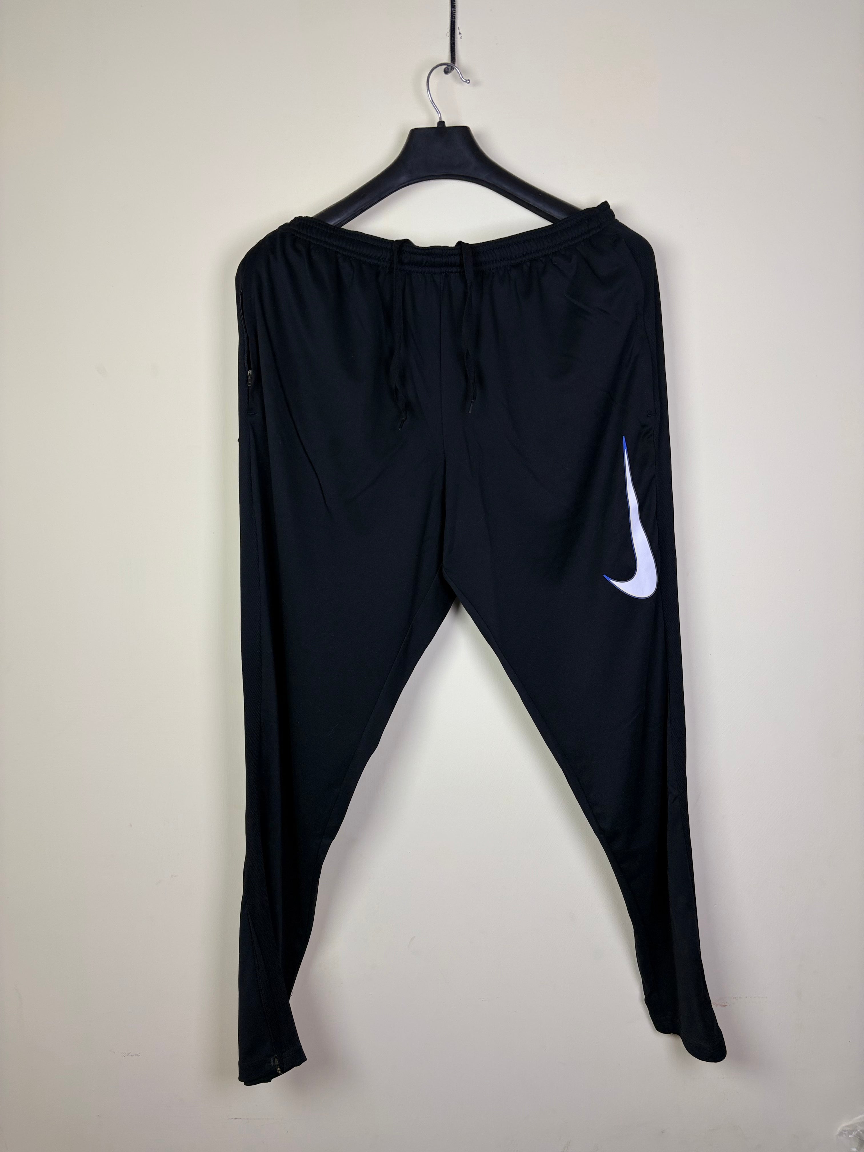 Nike Dri-FIT Men's Tapered Training Pants - Black with Reflective Swoosh & Mesh Ventilation