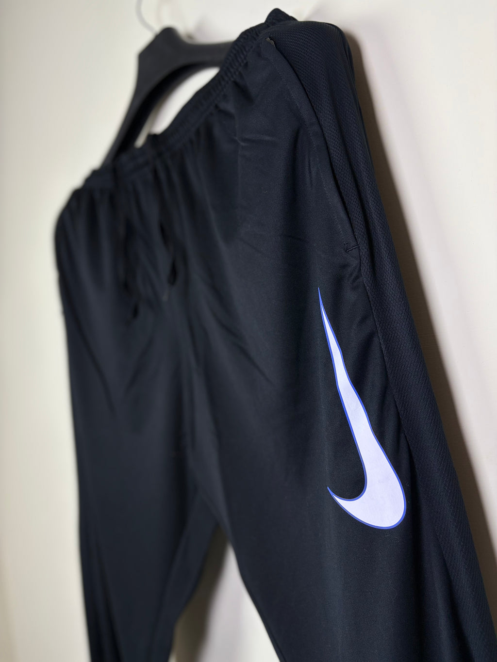 Nike Dri-FIT Men's Tapered Training Pants - Black with Reflective Swoosh & Mesh Ventilation