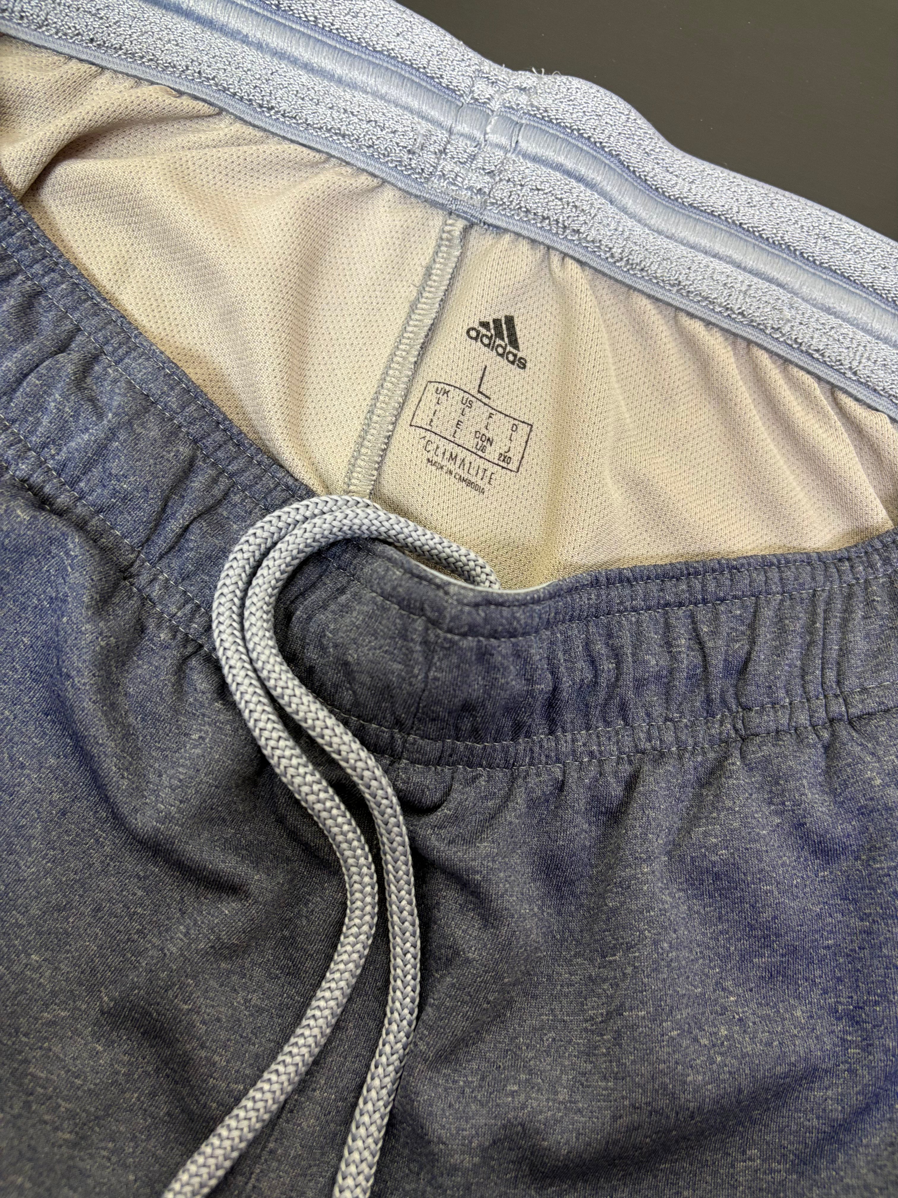 Adidas Men's Essentials Tapered Track Pants - Heather Charcoal Gray with Signature 3-Stripe Detail