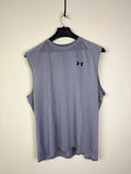 Under Armour Men's HeatGear Tech Sleeveless Training Shirt - Heather Gray