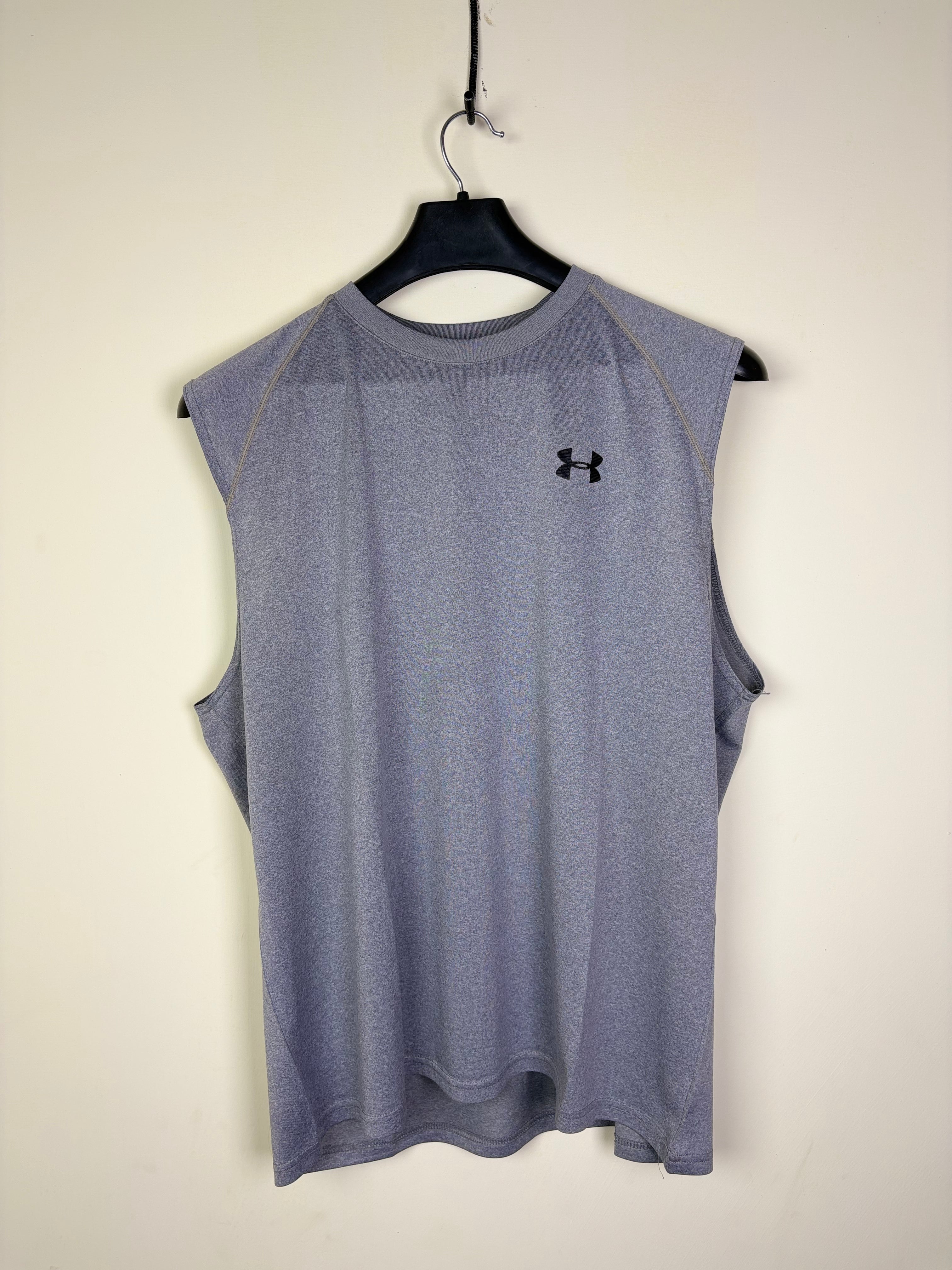 Under Armour Men's HeatGear Tech Sleeveless Training Shirt - Heather Gray