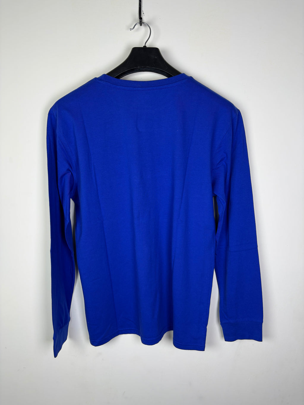 Official DC Comics Superman "Man of Steel" Drip-Graphic Long Sleeve T-Shirt - Royal Blue