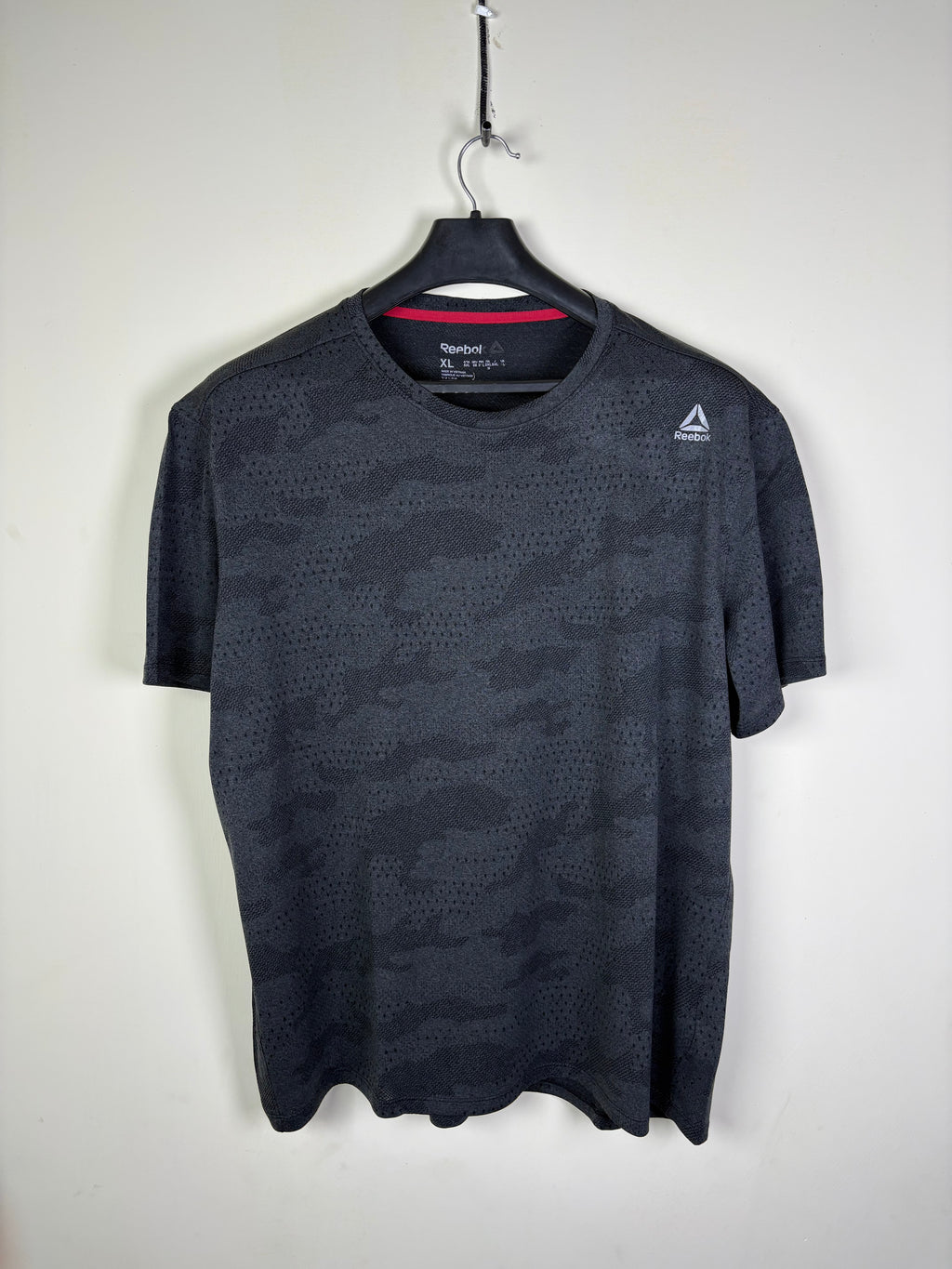 Reebok Men's Speedwick Training Shirt - Gray & Black Camouflage