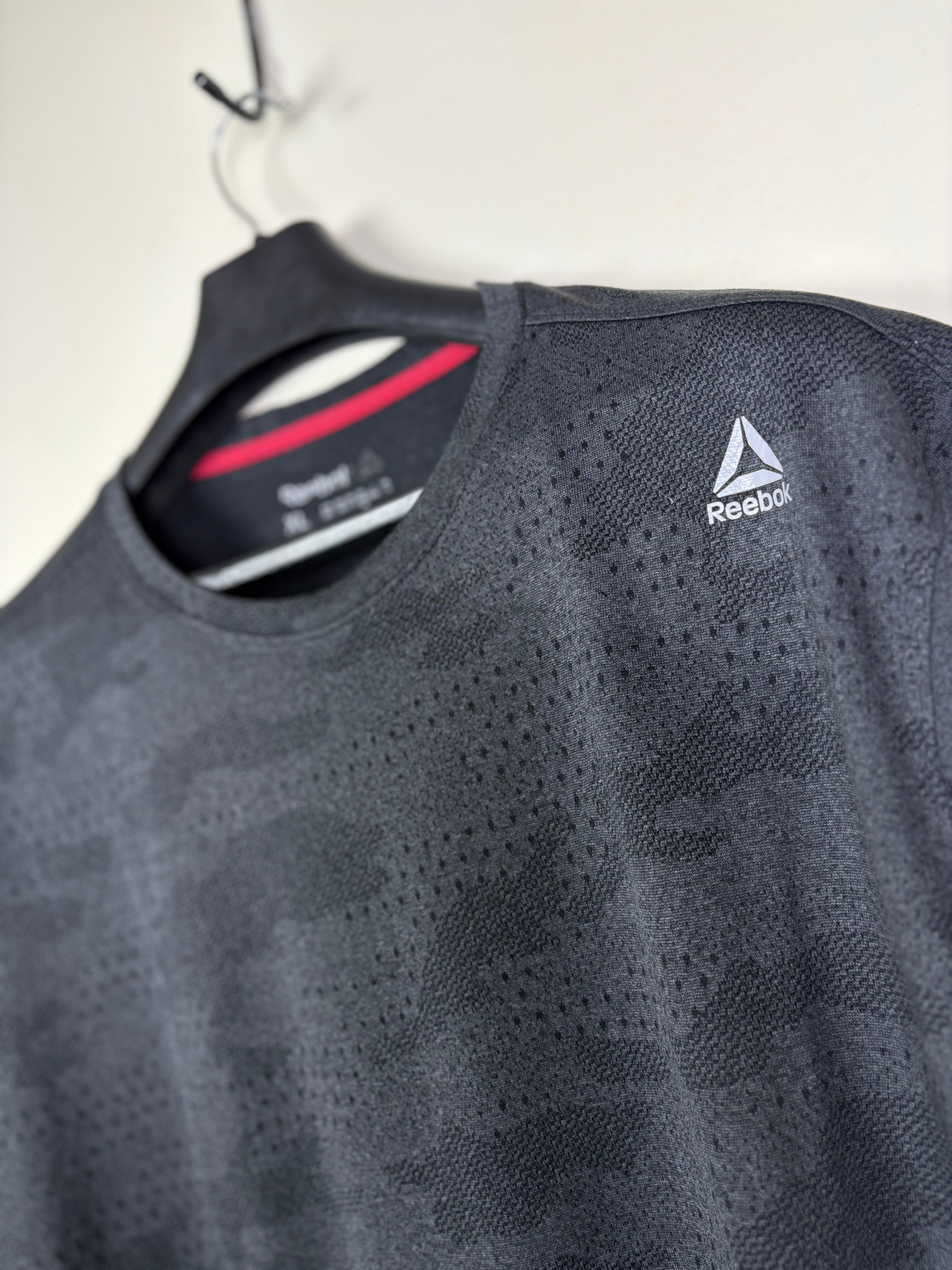 Reebok Men's Speedwick Training Shirt - Gray & Black Camouflage