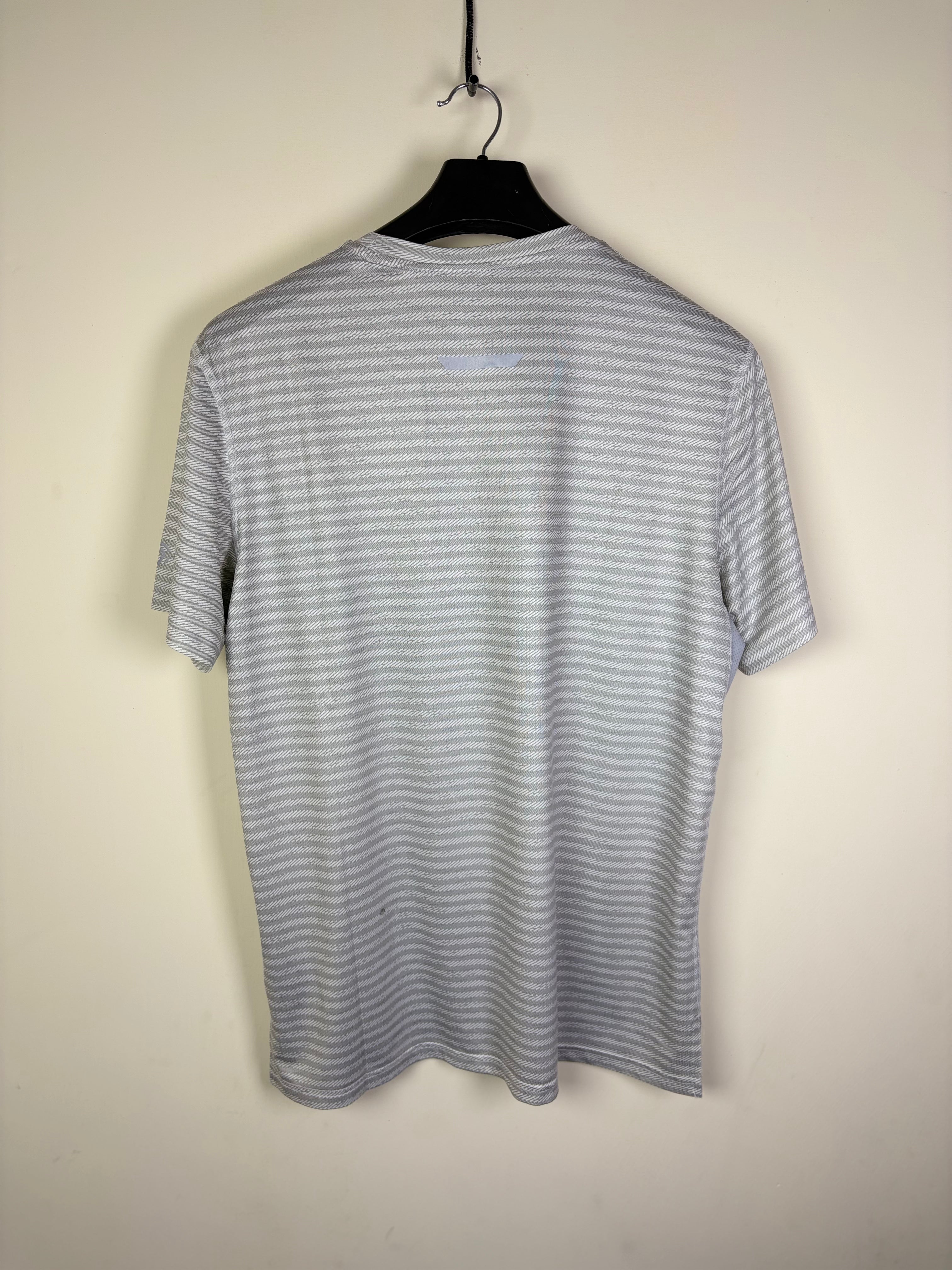 C9 Champion Men's Duo Dry Performance Striped Training T-Shirt - Grey/White