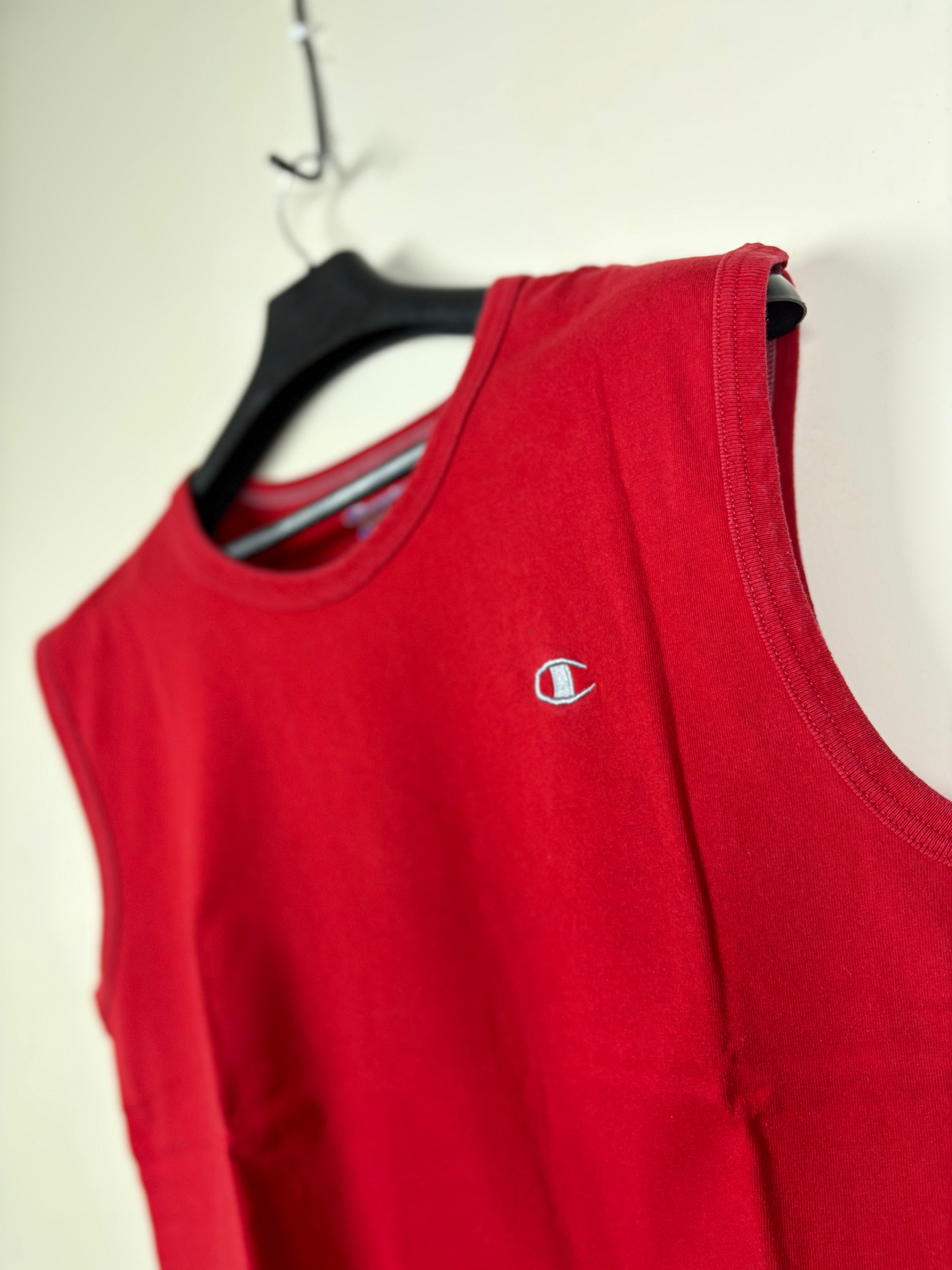 Champion Authentic Men's Crimson Red Sleeveless Muscle Tee