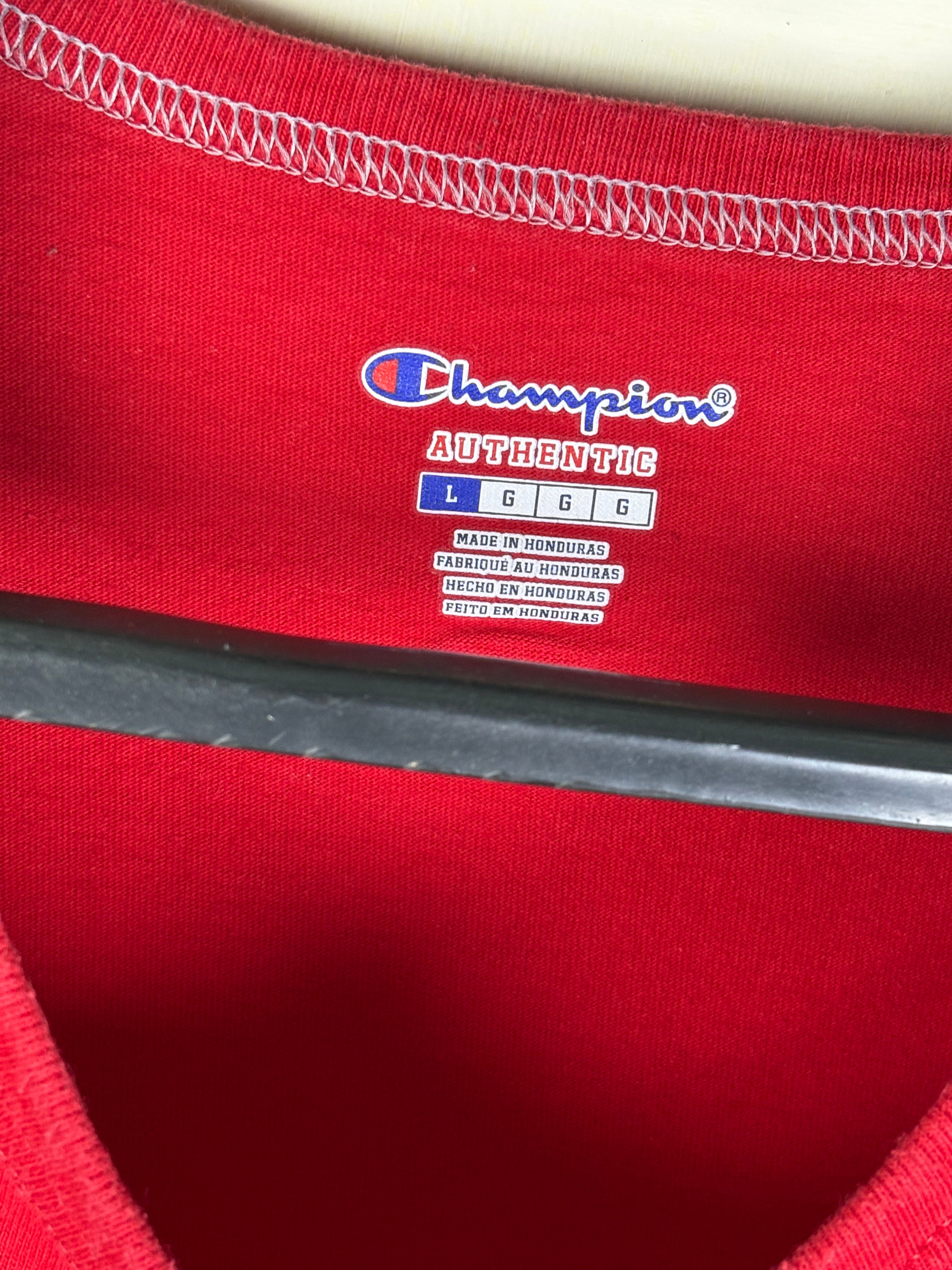 Champion Authentic Men's Crimson Red Sleeveless Muscle Tee