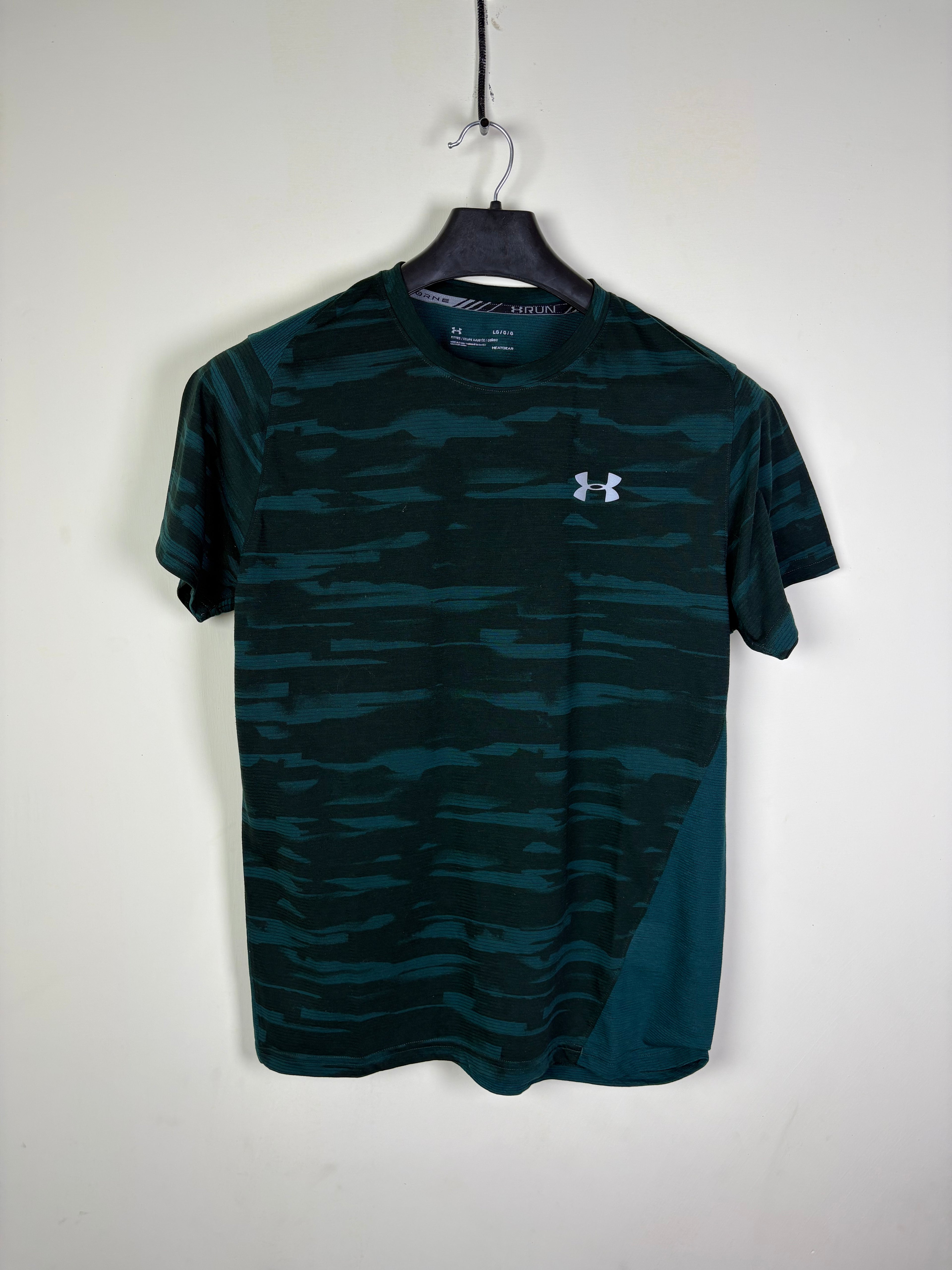 Under Armour Men's UA Run HeatGear Performance T-Shirt - Forest Green Camo