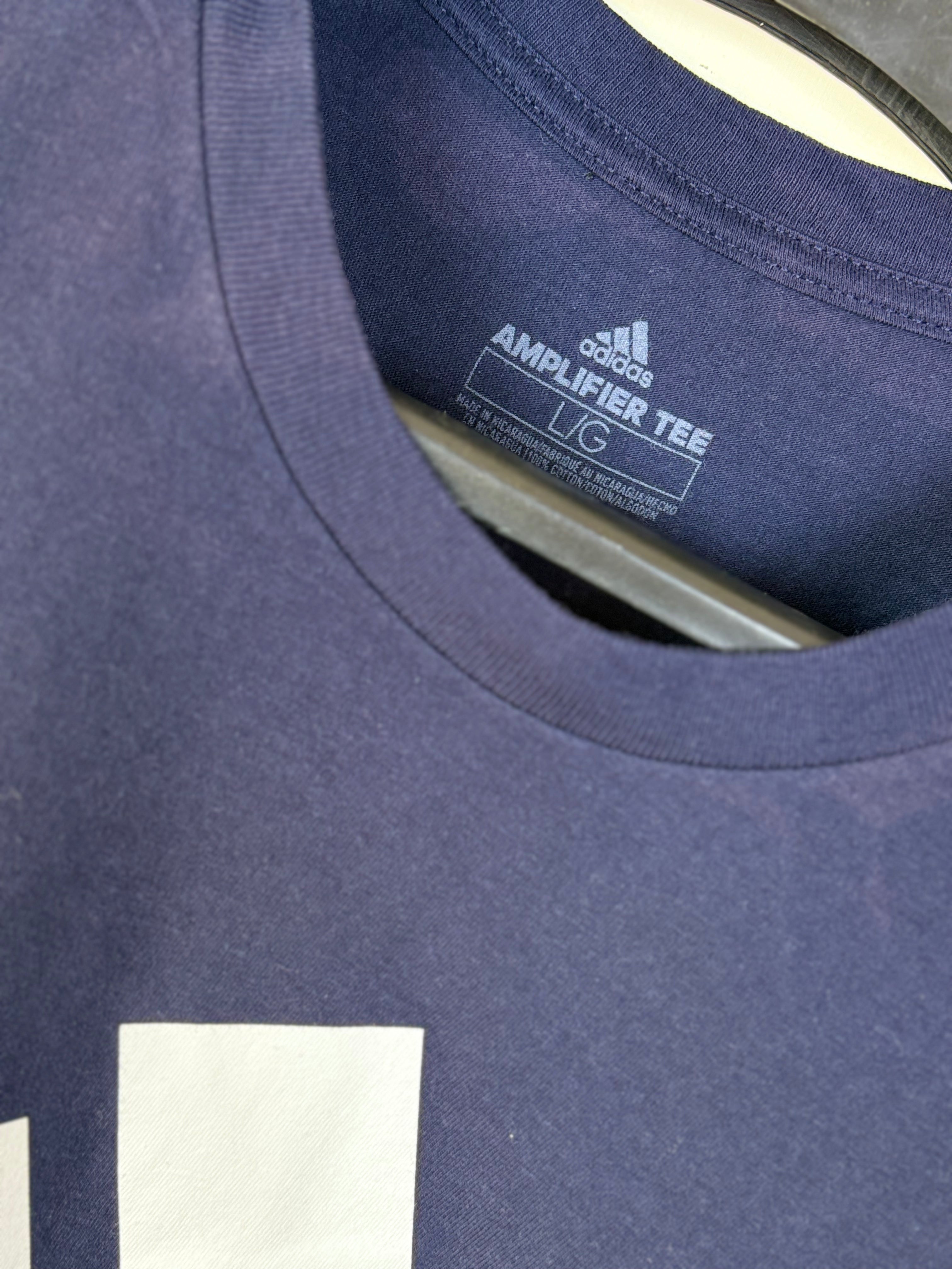 Adidas Men's Amplifier Short Sleeve Graphic Tee - Navy Blue