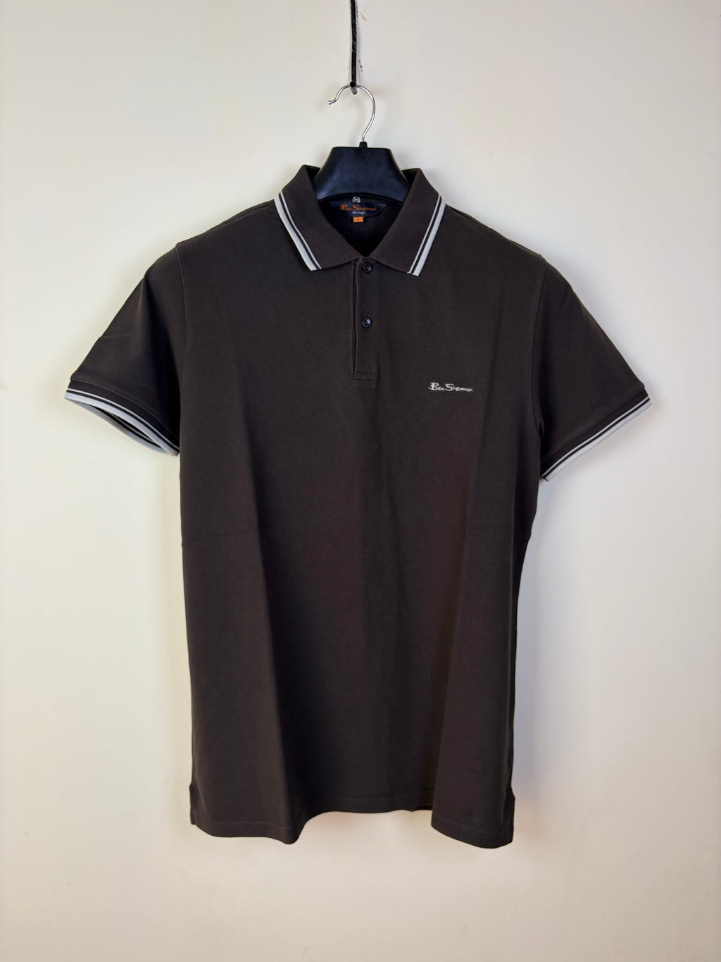 Ben Sherman Men's Heritage Slim Fit Pique Polo Shirt - Chocolate Brown (L)