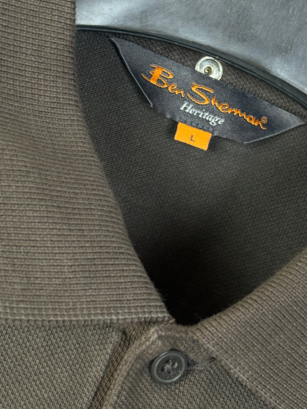 Ben Sherman Men's Heritage Slim Fit Pique Polo Shirt - Chocolate Brown (L)