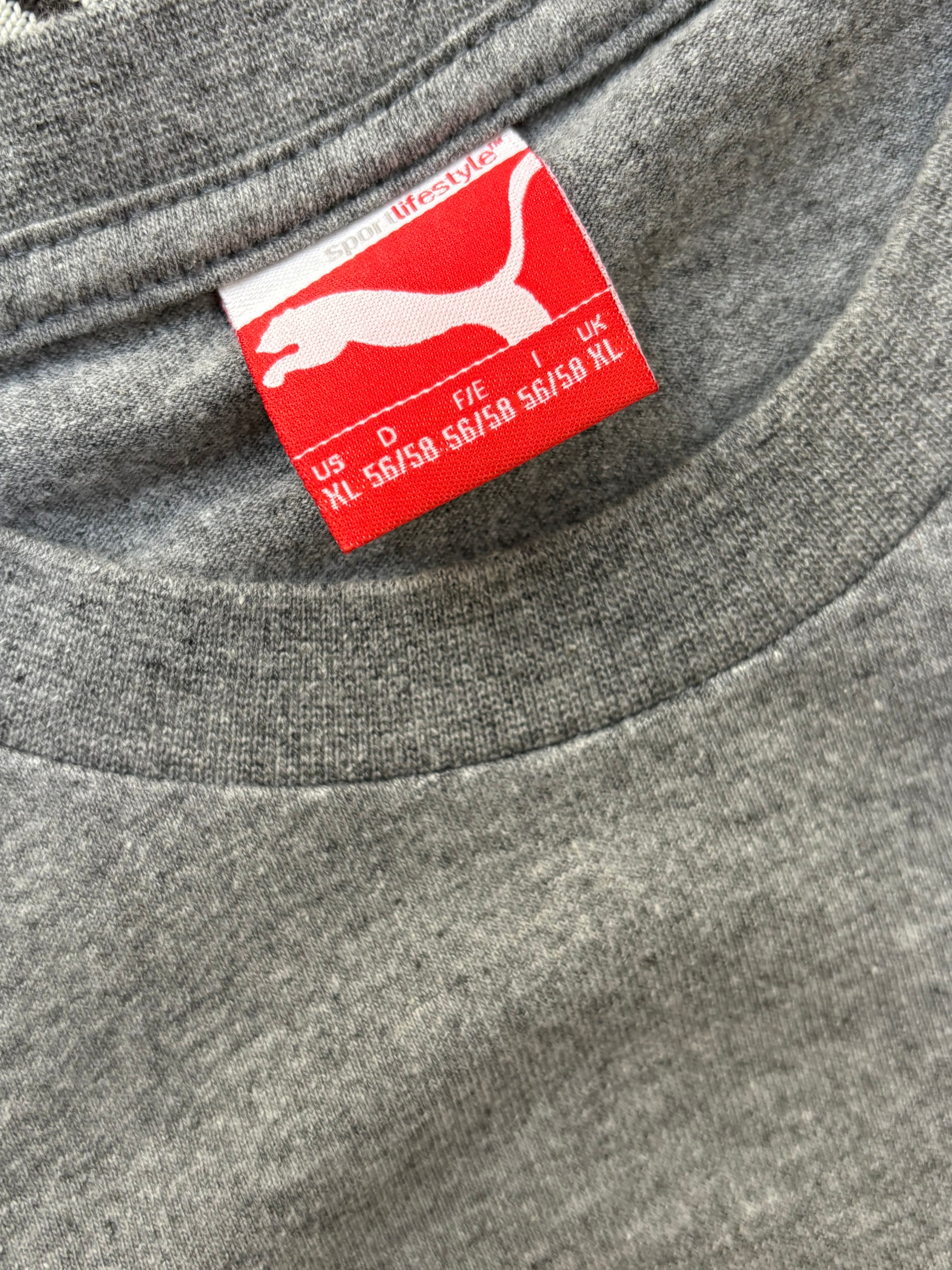 PUMA Men's Performance Graphic T-Shirt - Grey with Black, White & Green Print (Size XL)