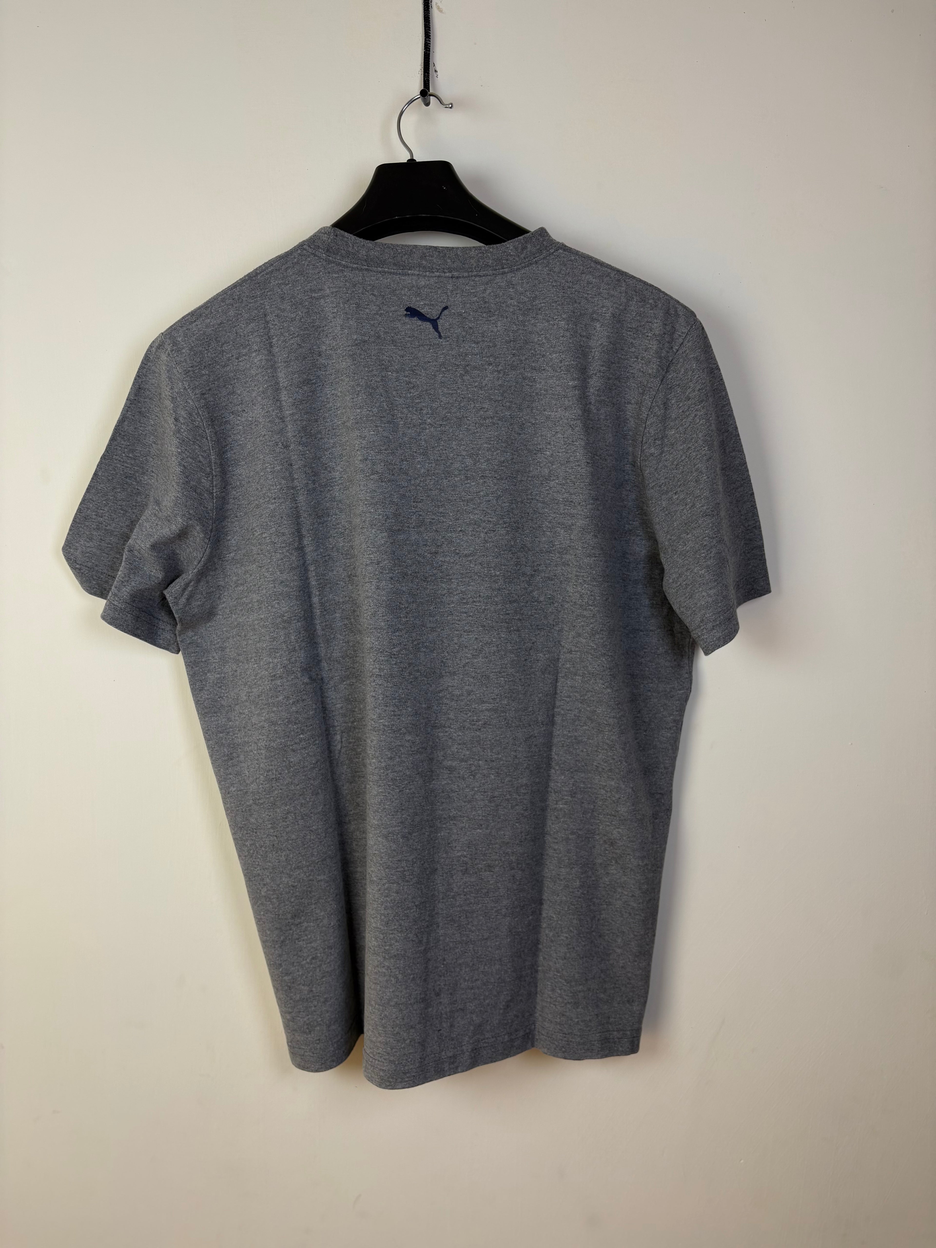 PUMA Men's Performance Graphic T-Shirt - Grey with Black, White & Green Print (Size XL)