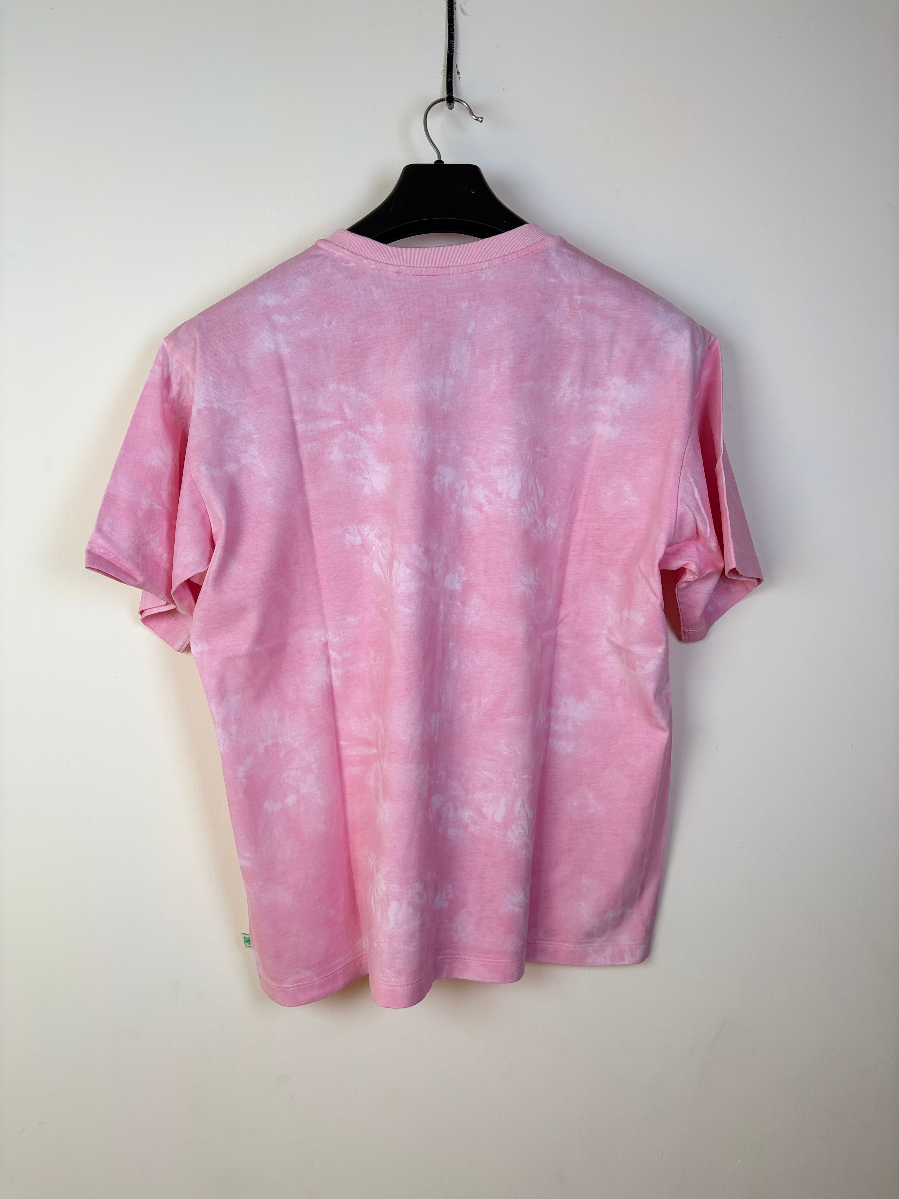 Uniqlo UT Men's Animal Crossing: New Horizons Tom Nook Graphic T-Shirt - Pink Tie-Dye (L)