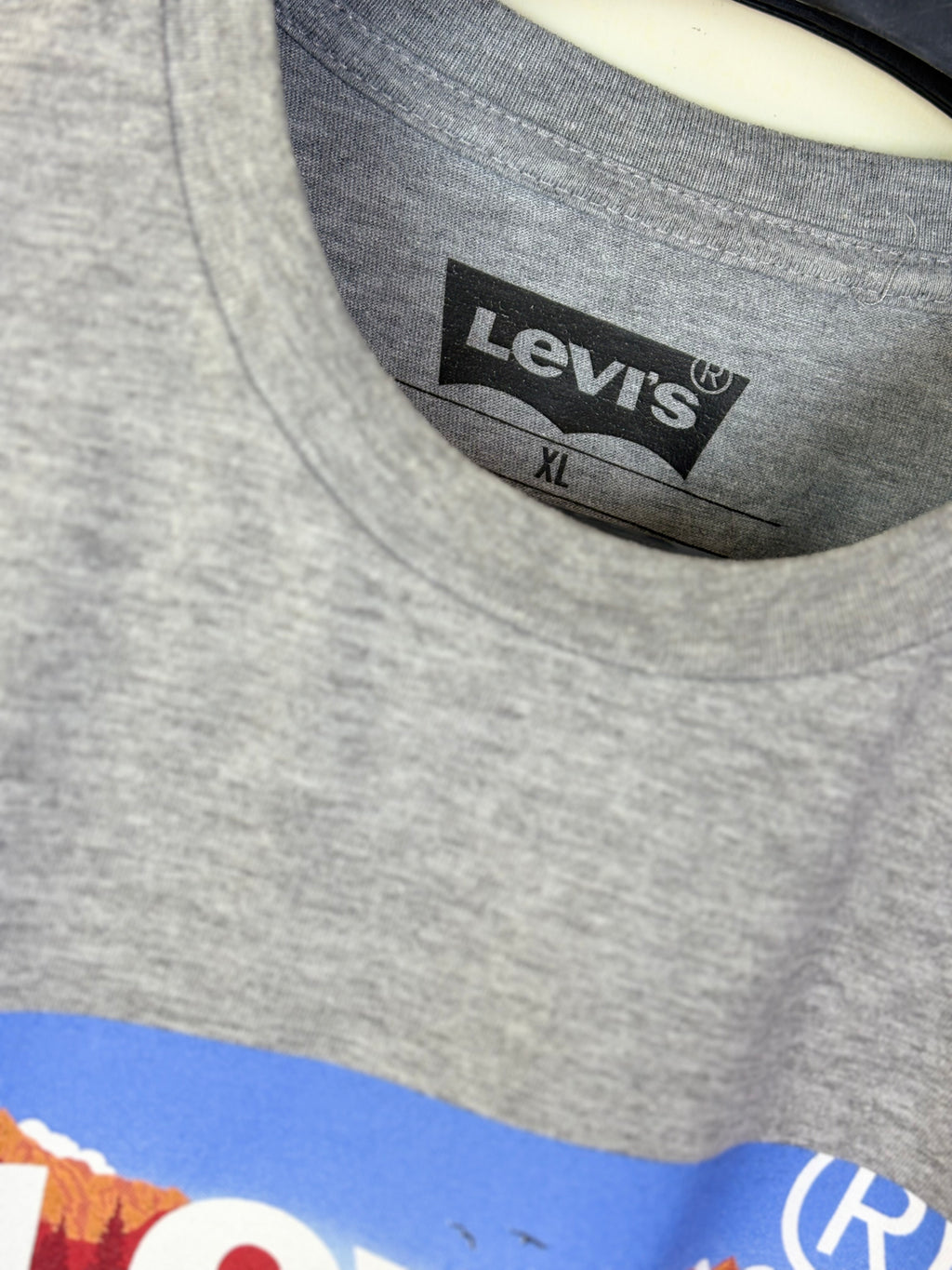 Levi's Men's Batwing Graphic Logo T-Shirt - Heather Grey (XL)