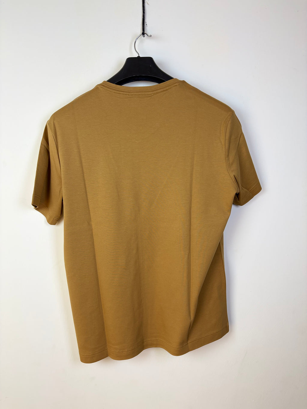 Murano Liquid Luxury Men's V-Neck Slim Fit T-Shirt - Mustard (L)