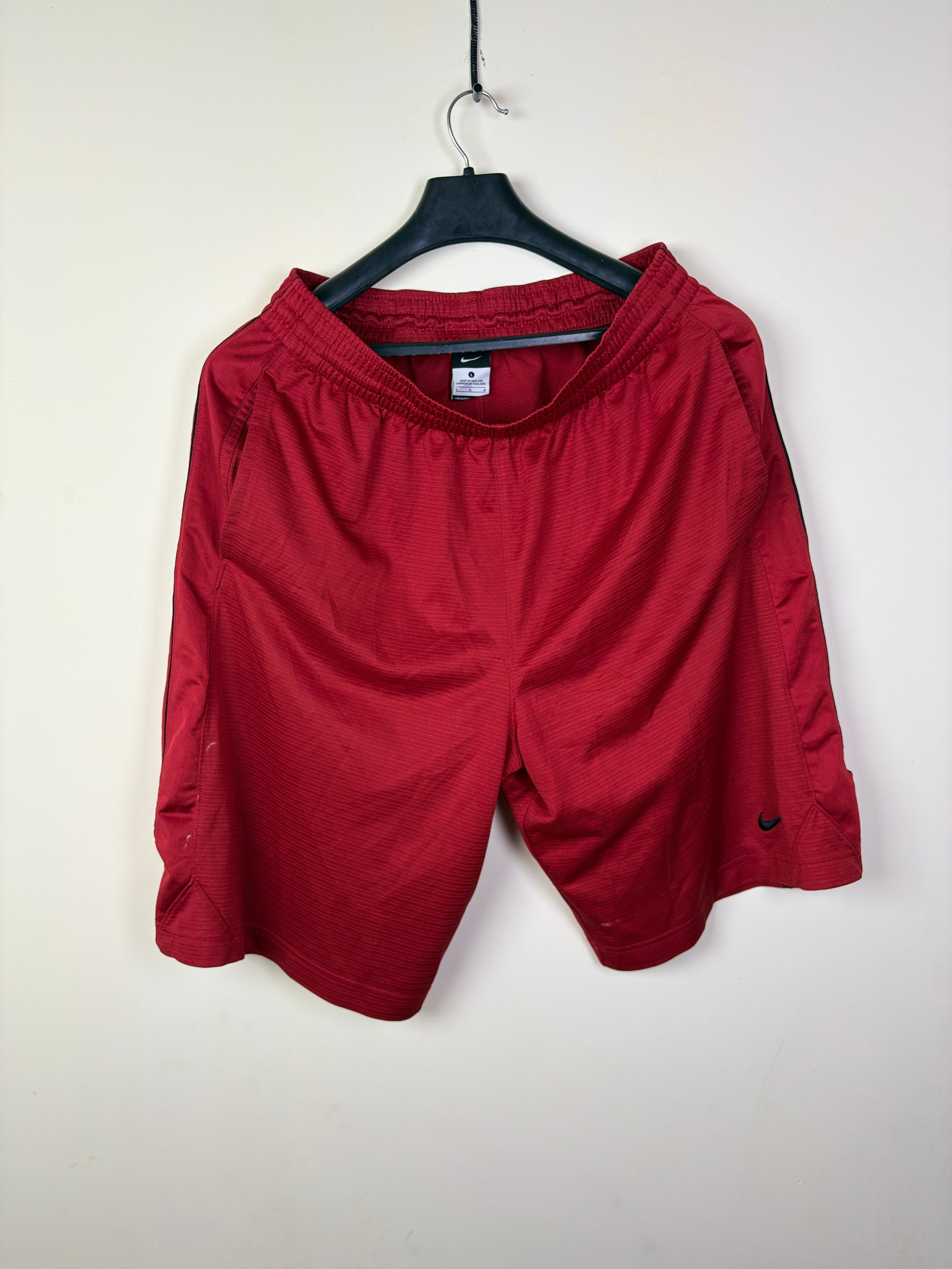 Nike Crimson Red Dri-FIT Athletic Mesh Shorts - Men's Size Large