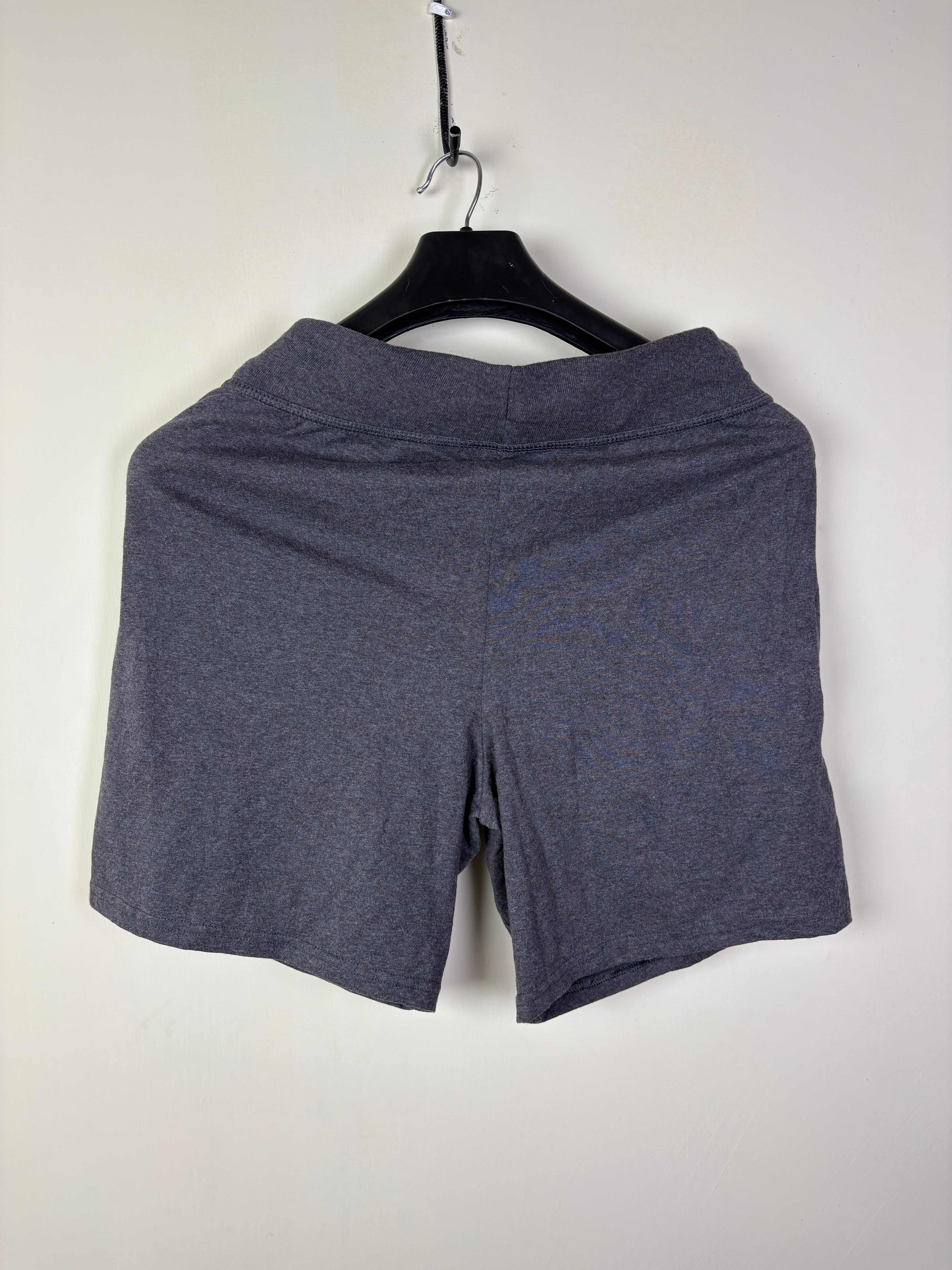 Hanes Men's Charcoal Heather Jersey Cotton Lounge Shorts - Size Medium