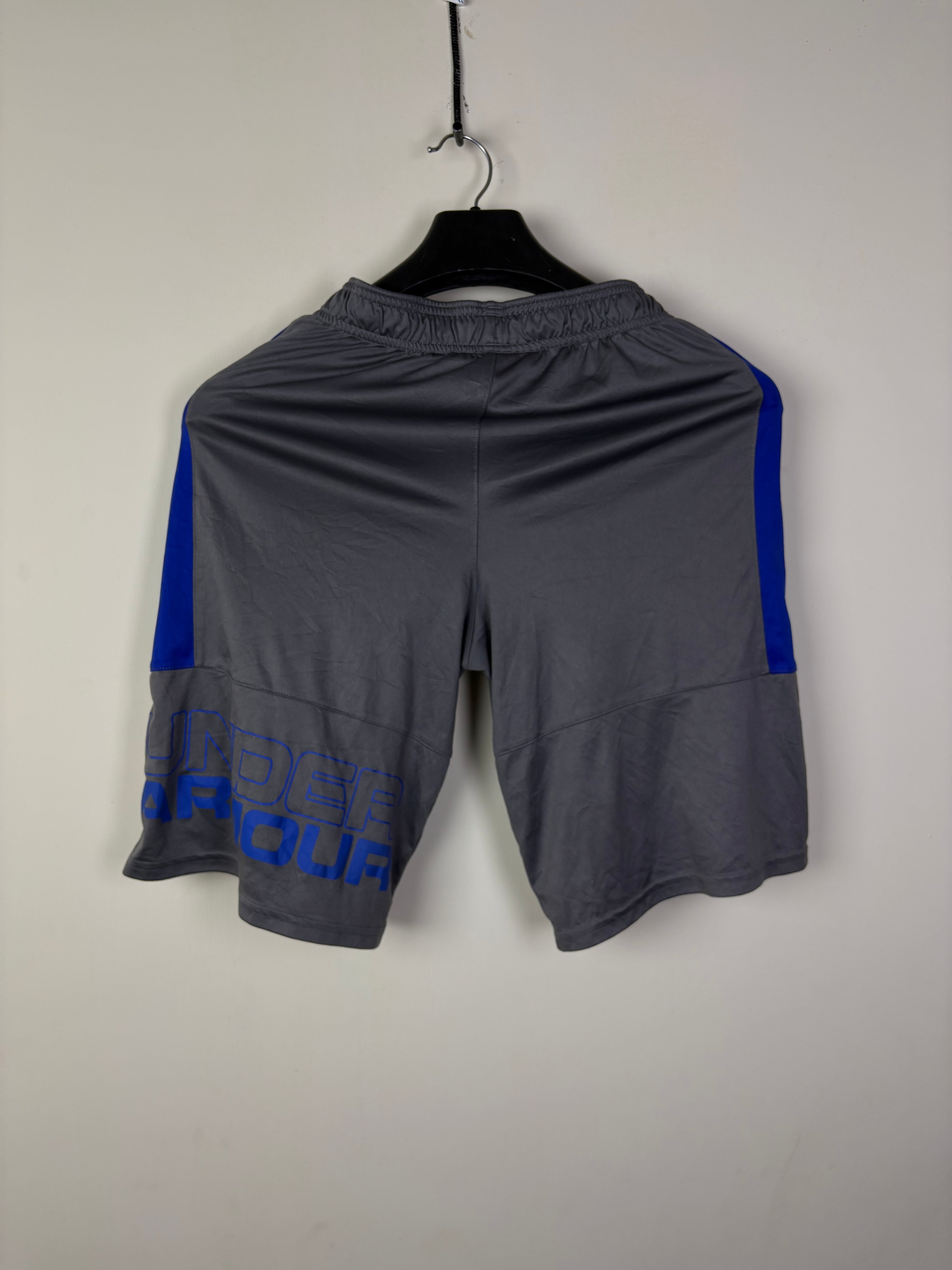 Under Armour Youth Loose Fit Two-Tone Training Shorts Grey/Blue - Size YLG