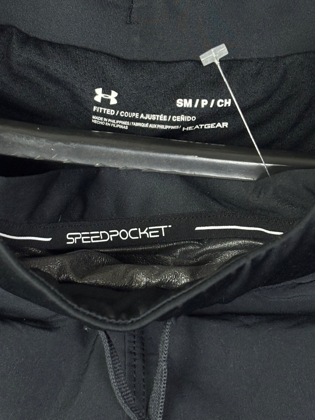 Under Armour HeatGear Speedpocket Black Fitted Running Shorts - Men's Size Small