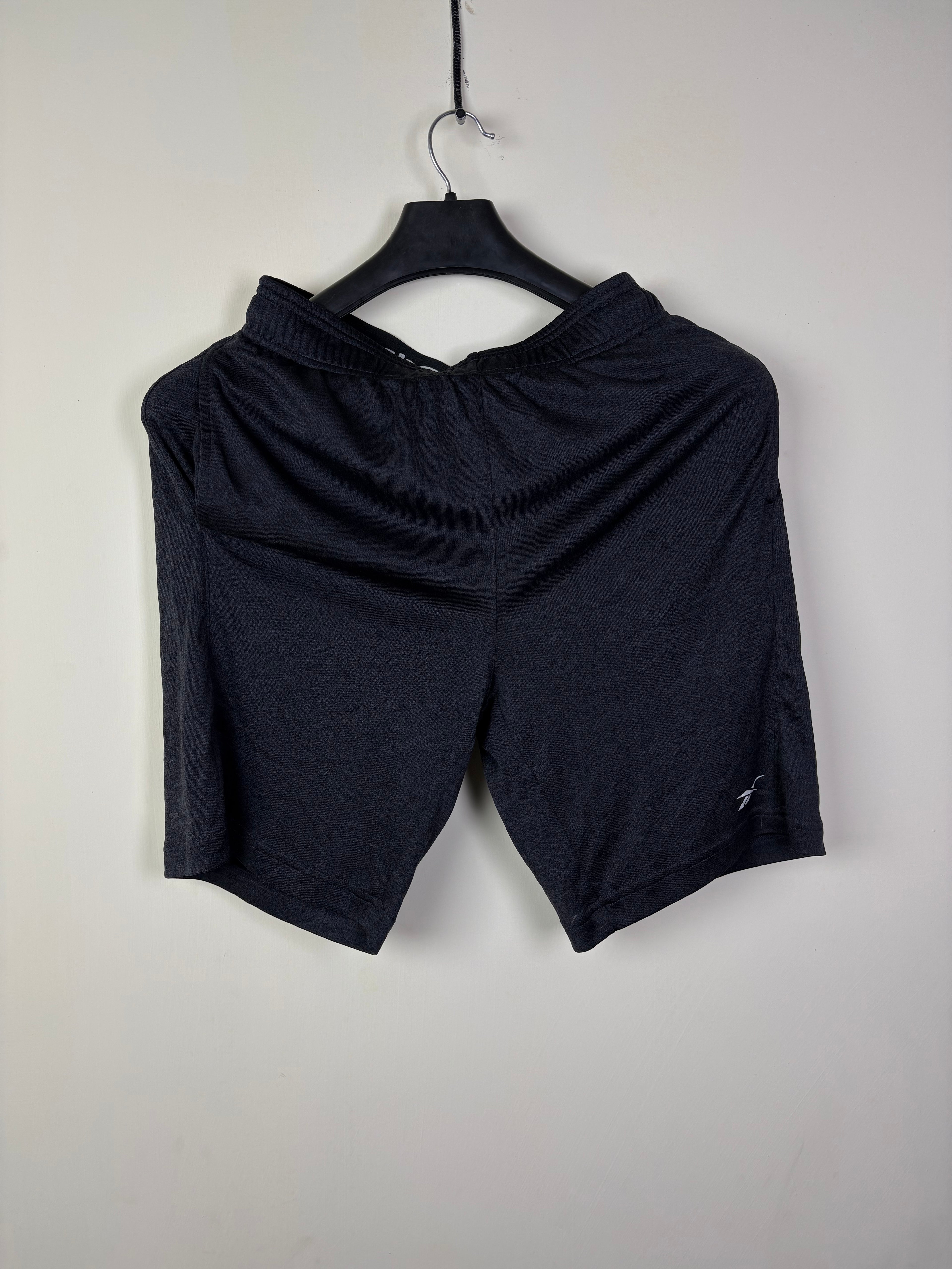 Reebok Men's Charcoal Heather Performance Athletic Shorts with Branded Waistband