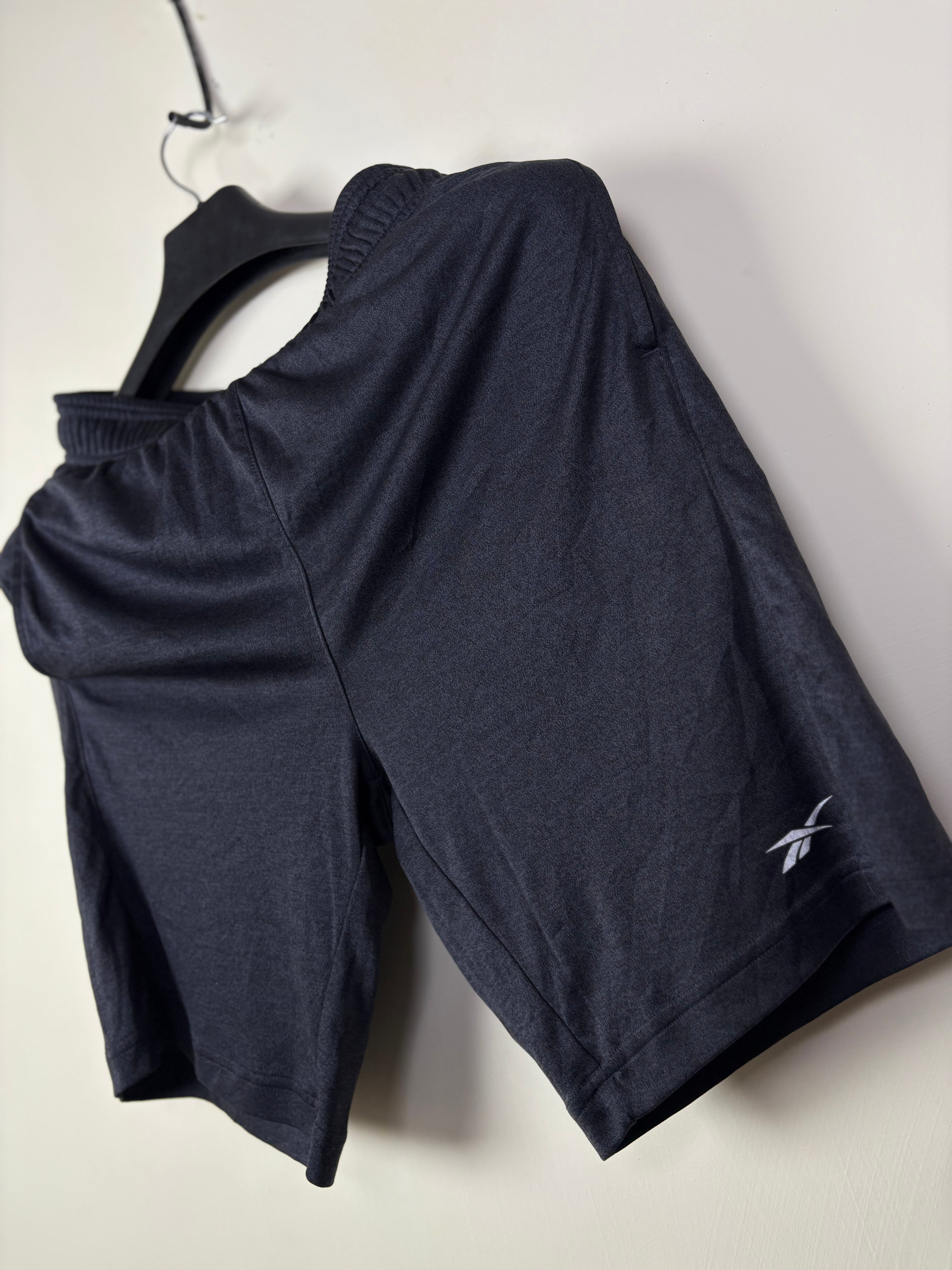 Reebok Men's Charcoal Heather Performance Athletic Shorts with Branded Waistband