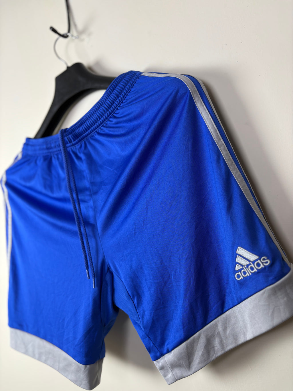 Adidas Men's Climacool 3-Stripe Knit Training Shorts - Royal Blue & Grey