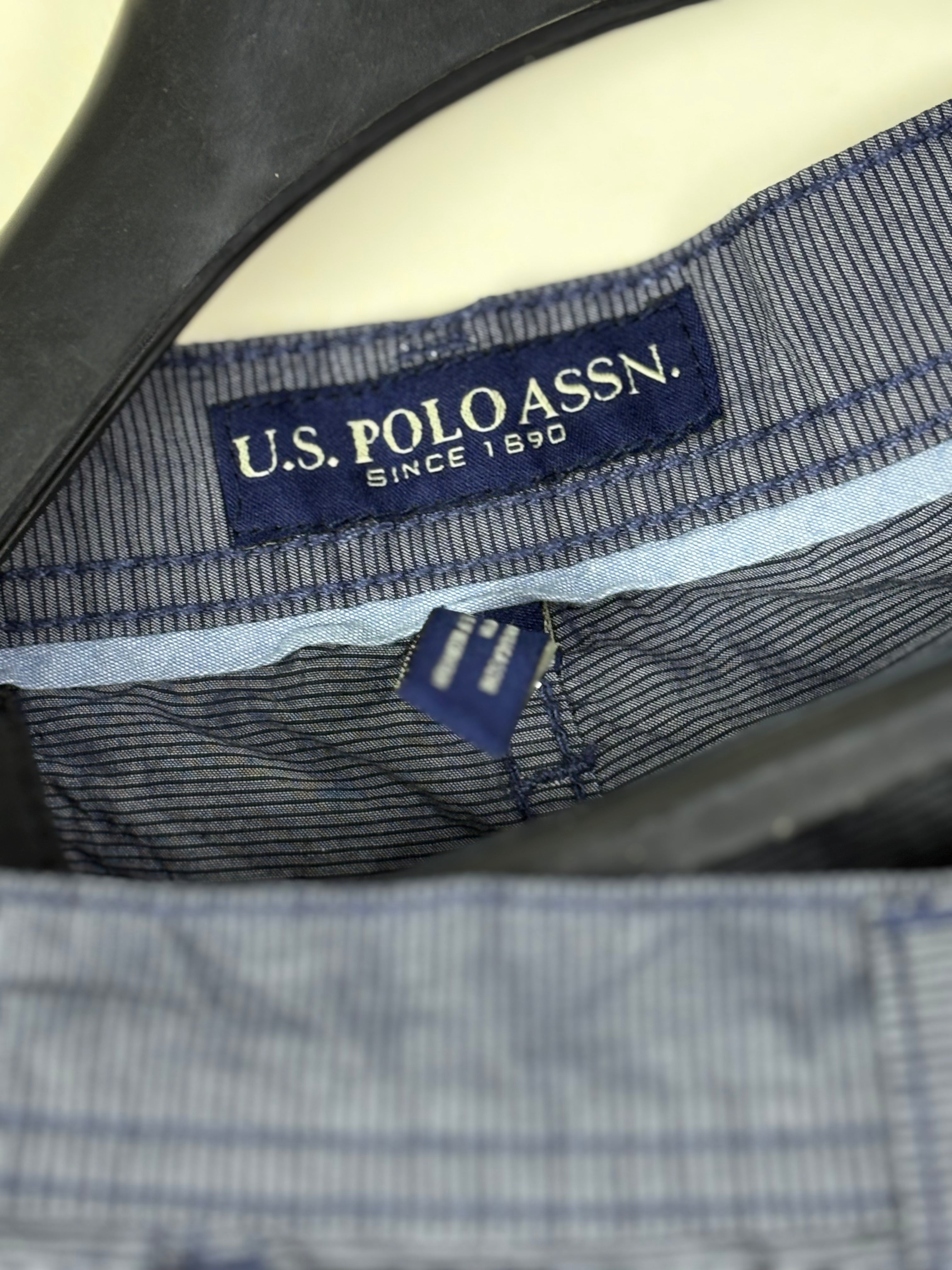 U.S. Polo Assn. Men's Striped Chino Shorts - Blue