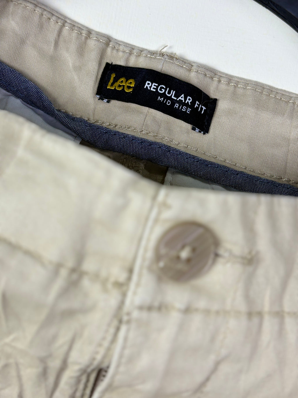 Lee Men's Regular Fit Mid Rise Chino Shorts - Khaki