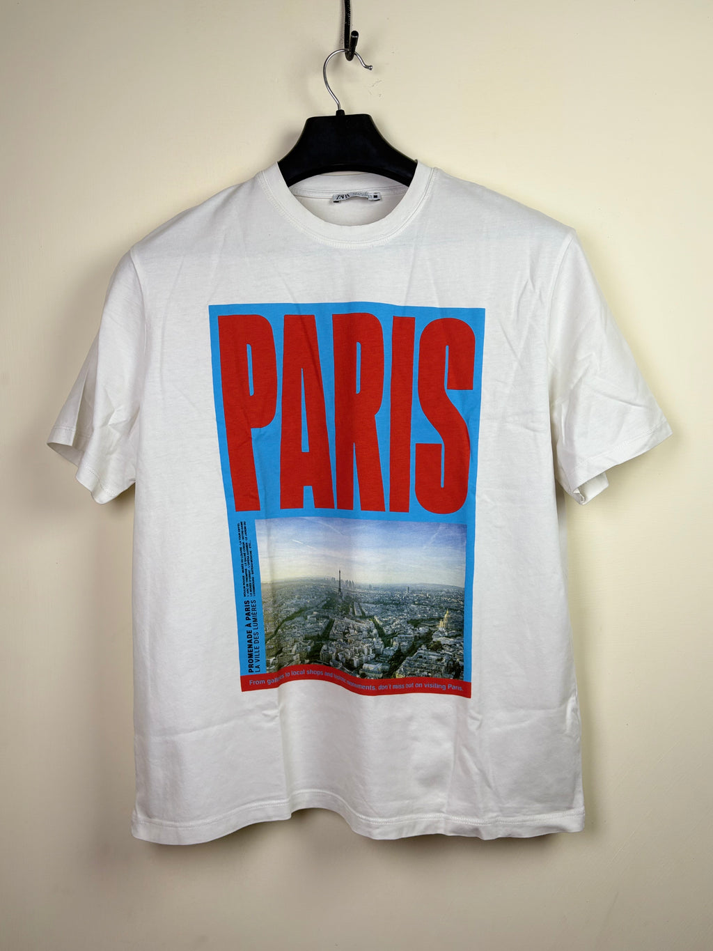 Zara Paris Graphic Print Men's T-Shirt Size S