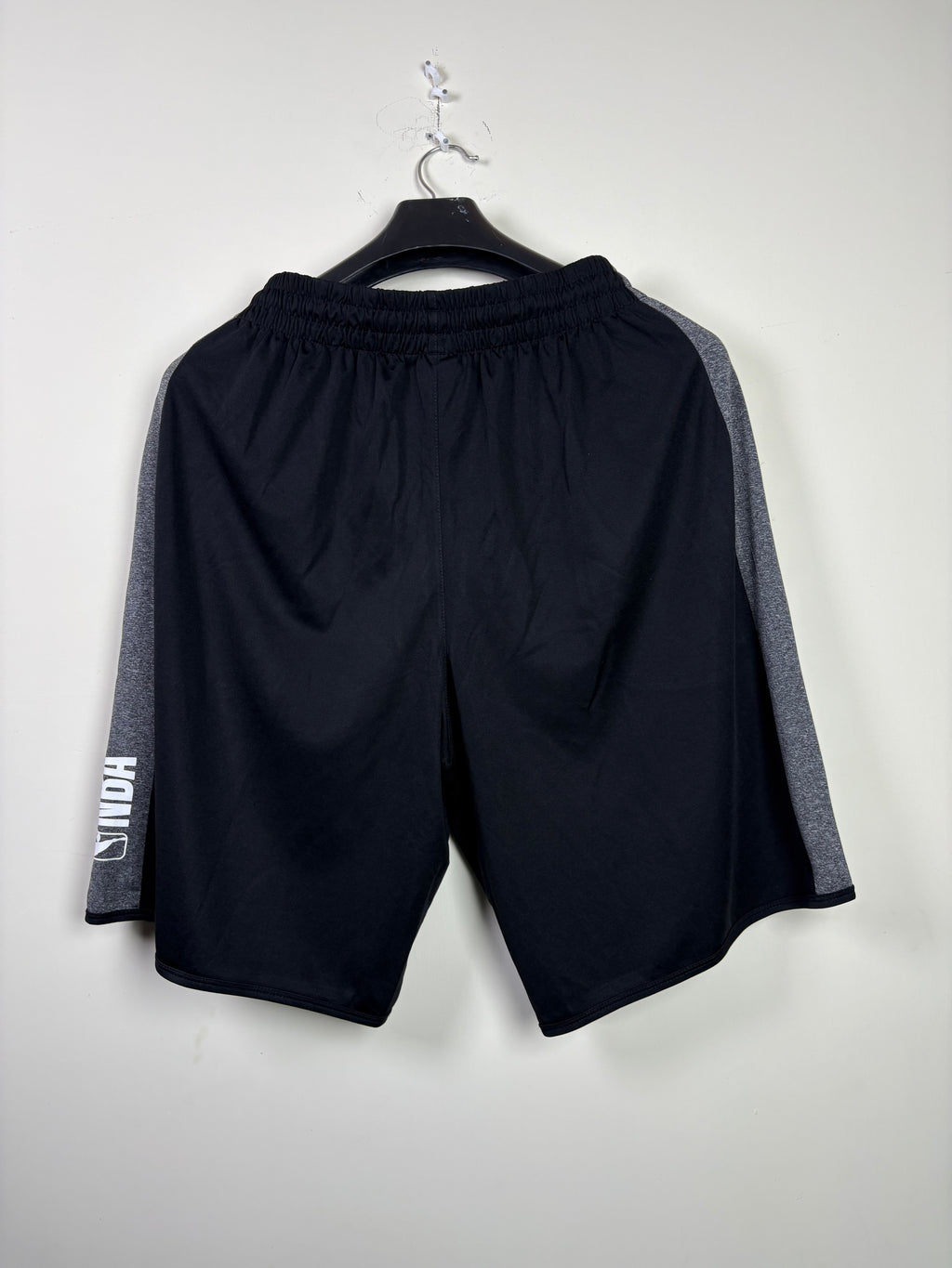 NBA Black and Grey Side Panel Mesh Basketball Shorts Large