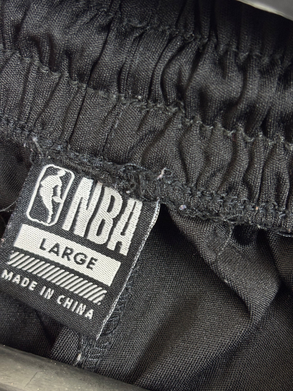 NBA Black and Grey Side Panel Mesh Basketball Shorts Large