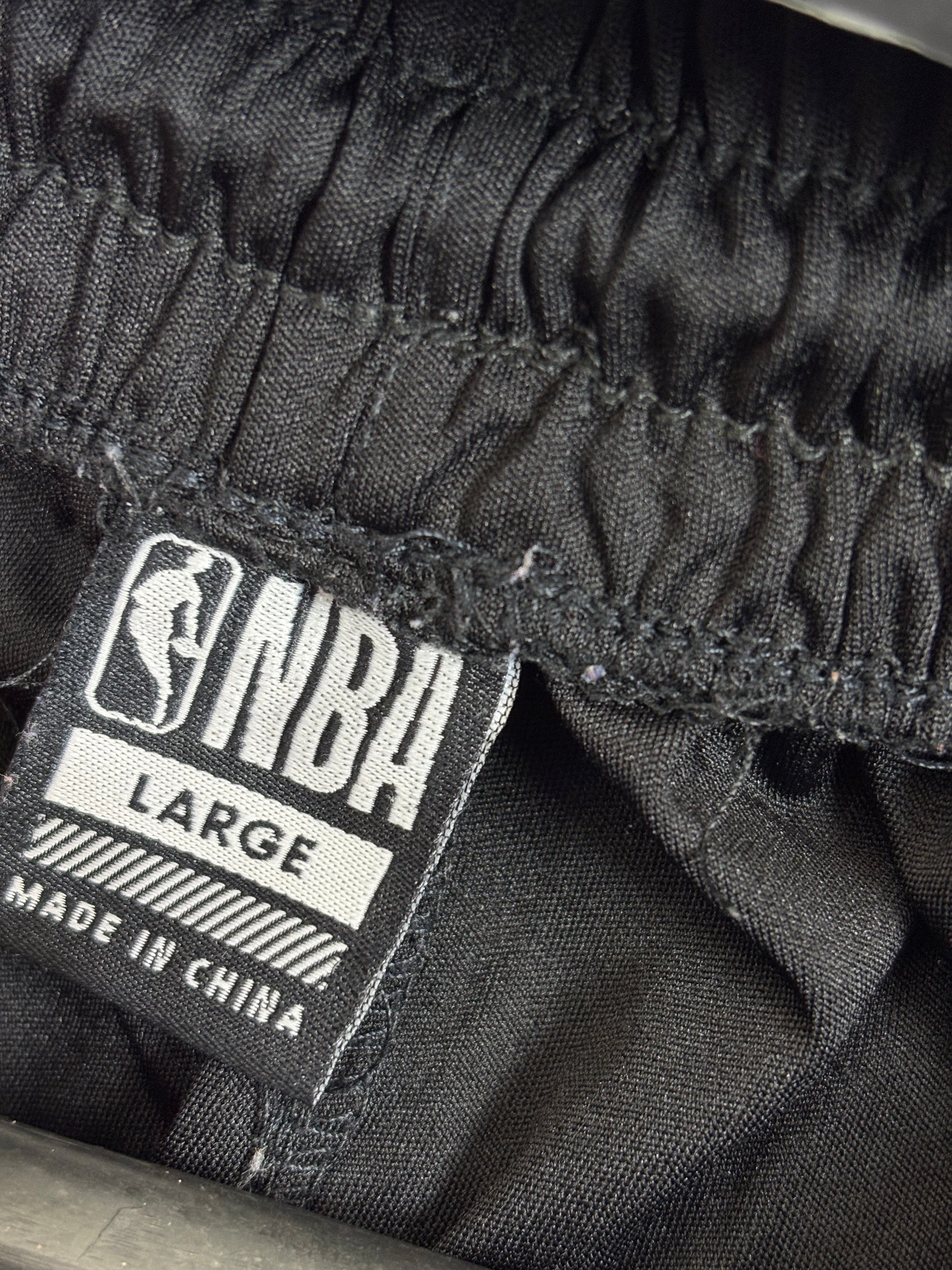 NBA Black and Grey Side Panel Mesh Basketball Shorts Large