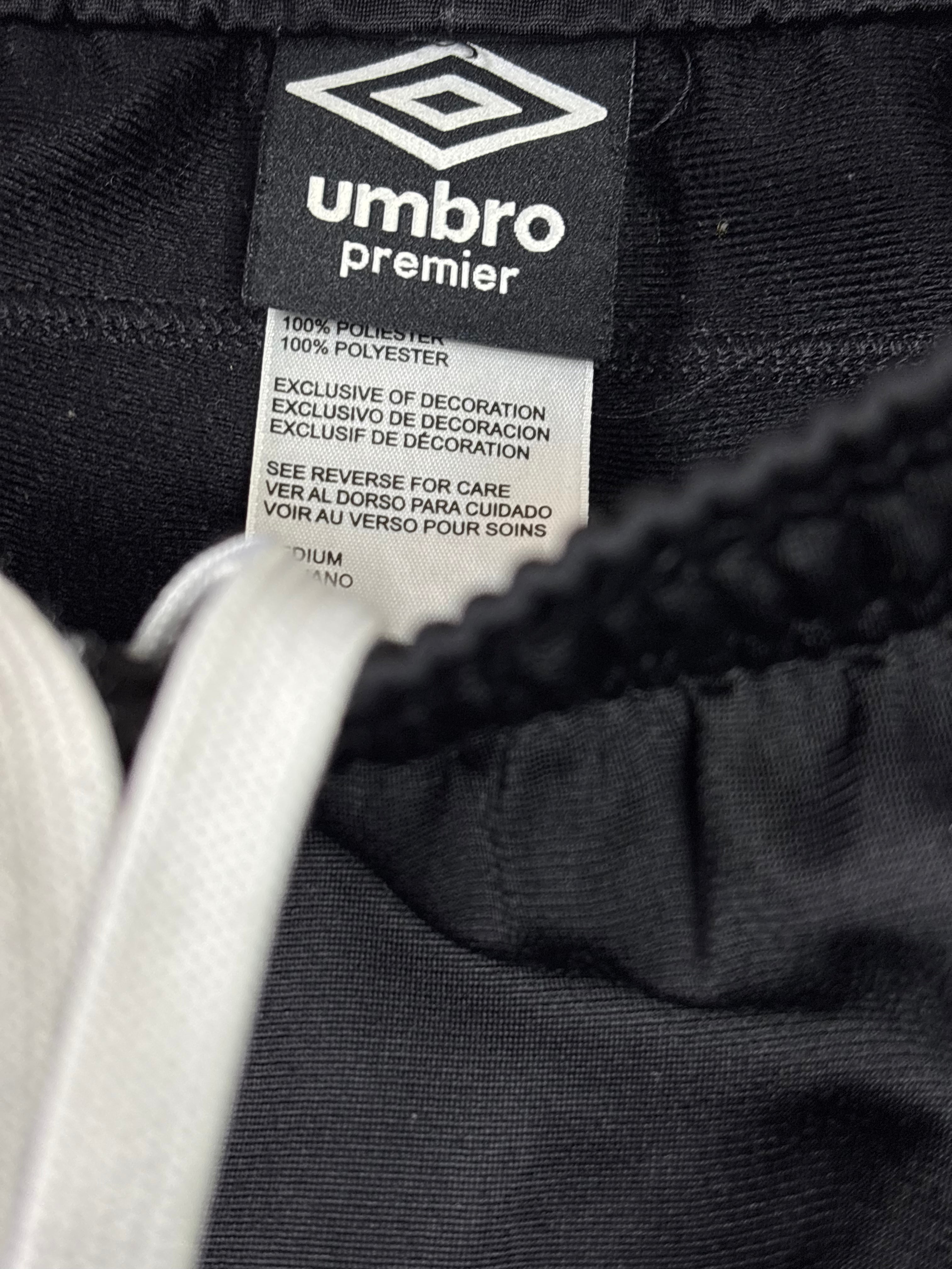 Umbro Premier Tapered Training Track Pants Black Size Medium