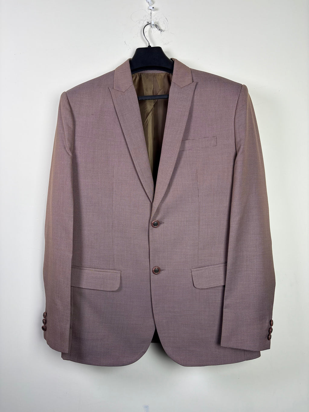 Men's Mauve Slim Fit Two-Button Suit Blazer