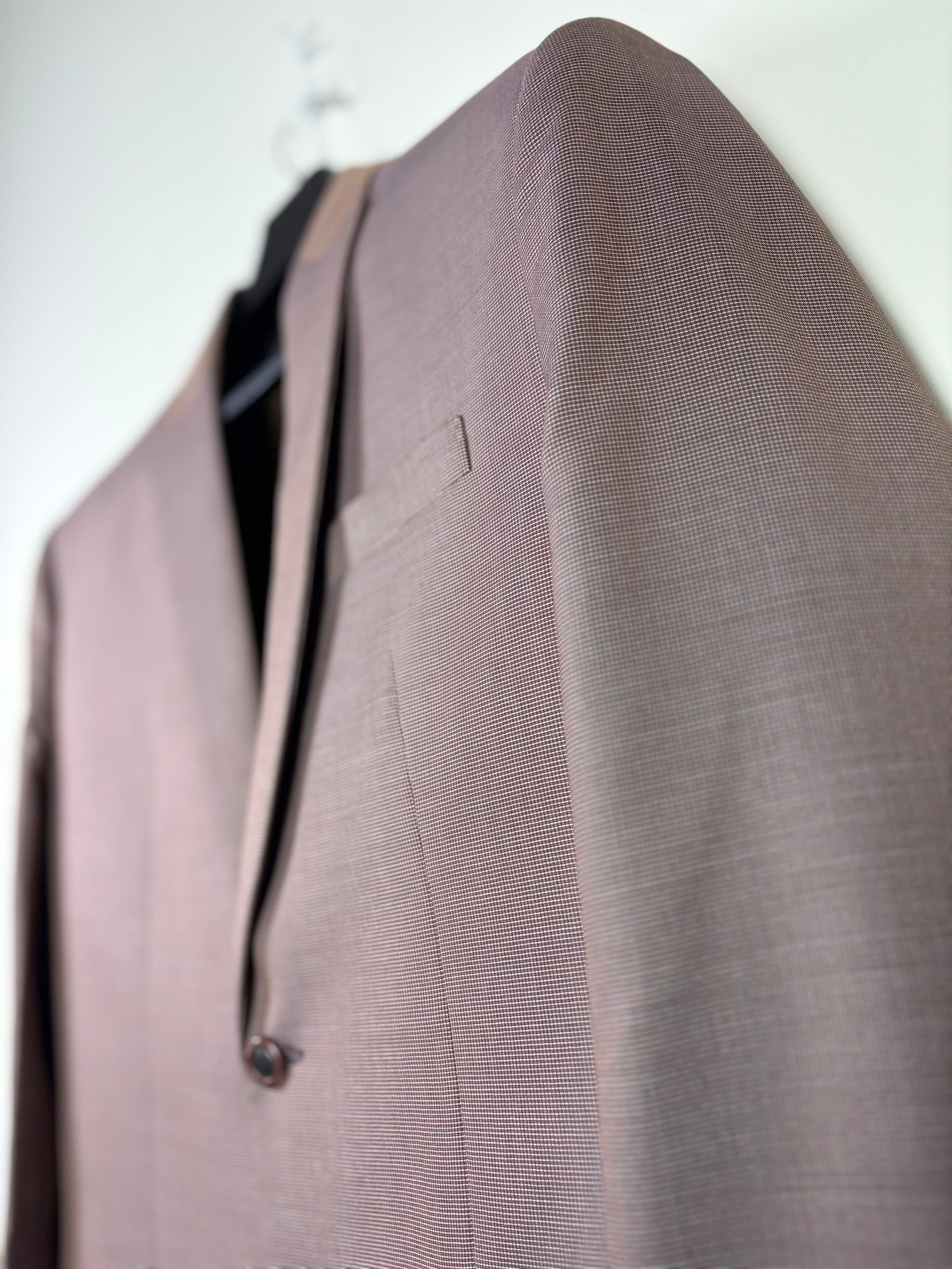 Men's Mauve Slim Fit Two-Button Suit Blazer
