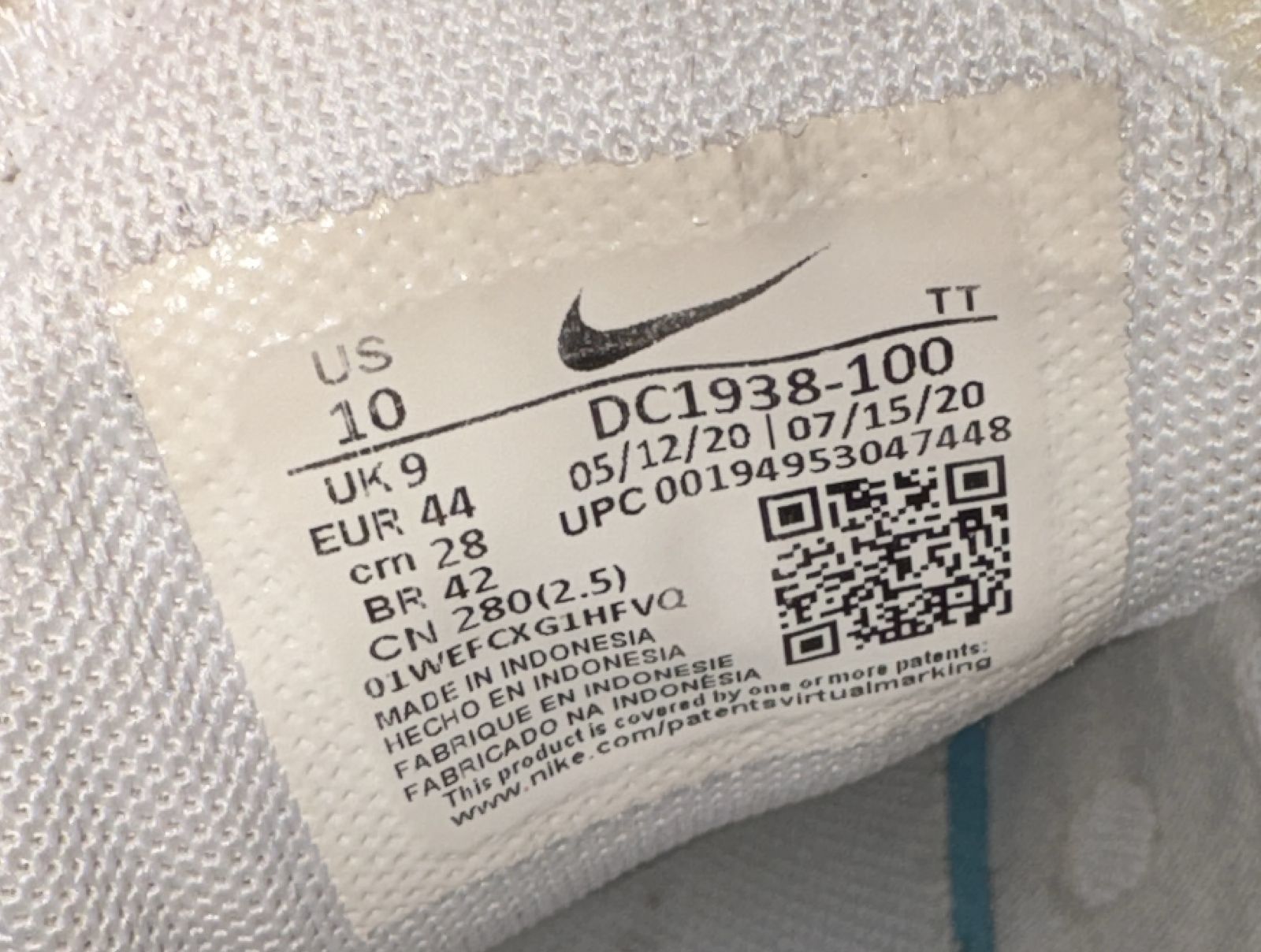 Nike Air Max 270 White Photo Blue Size US 10